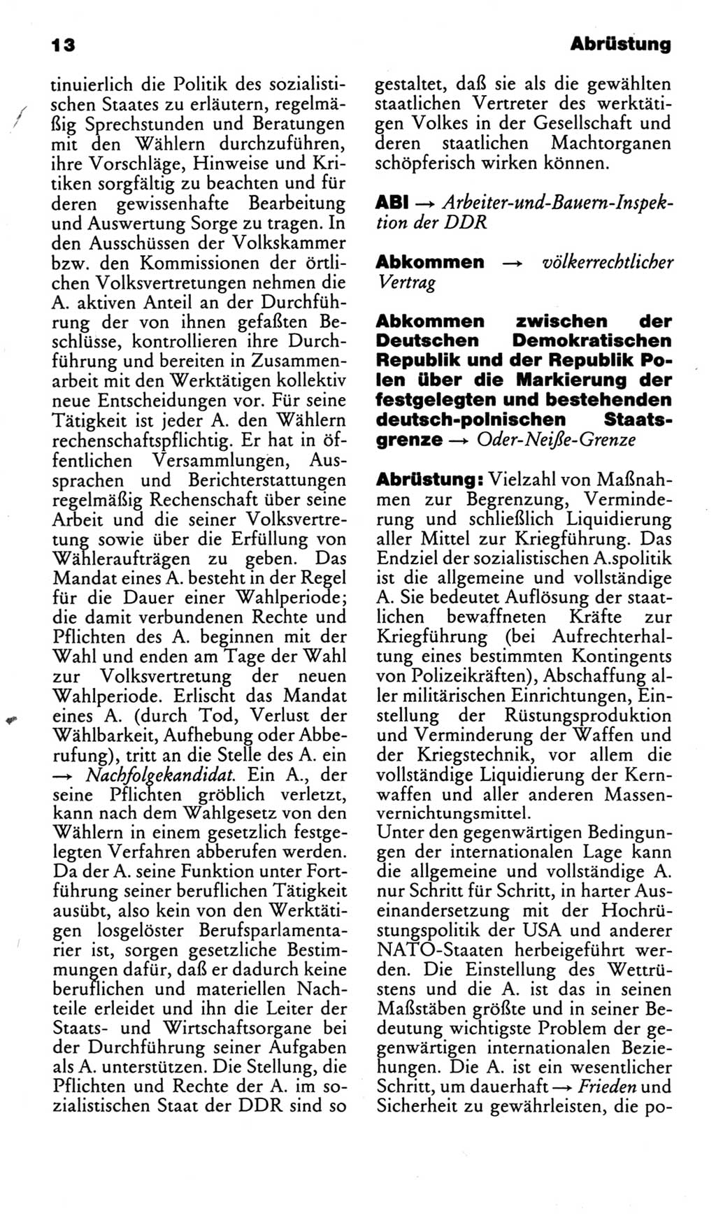 Kleines politisches Wörterbuch [Deutsche Demokratische Republik (DDR)] 1983, Seite 13 (Kl. pol. Wb. DDR 1983, S. 13)