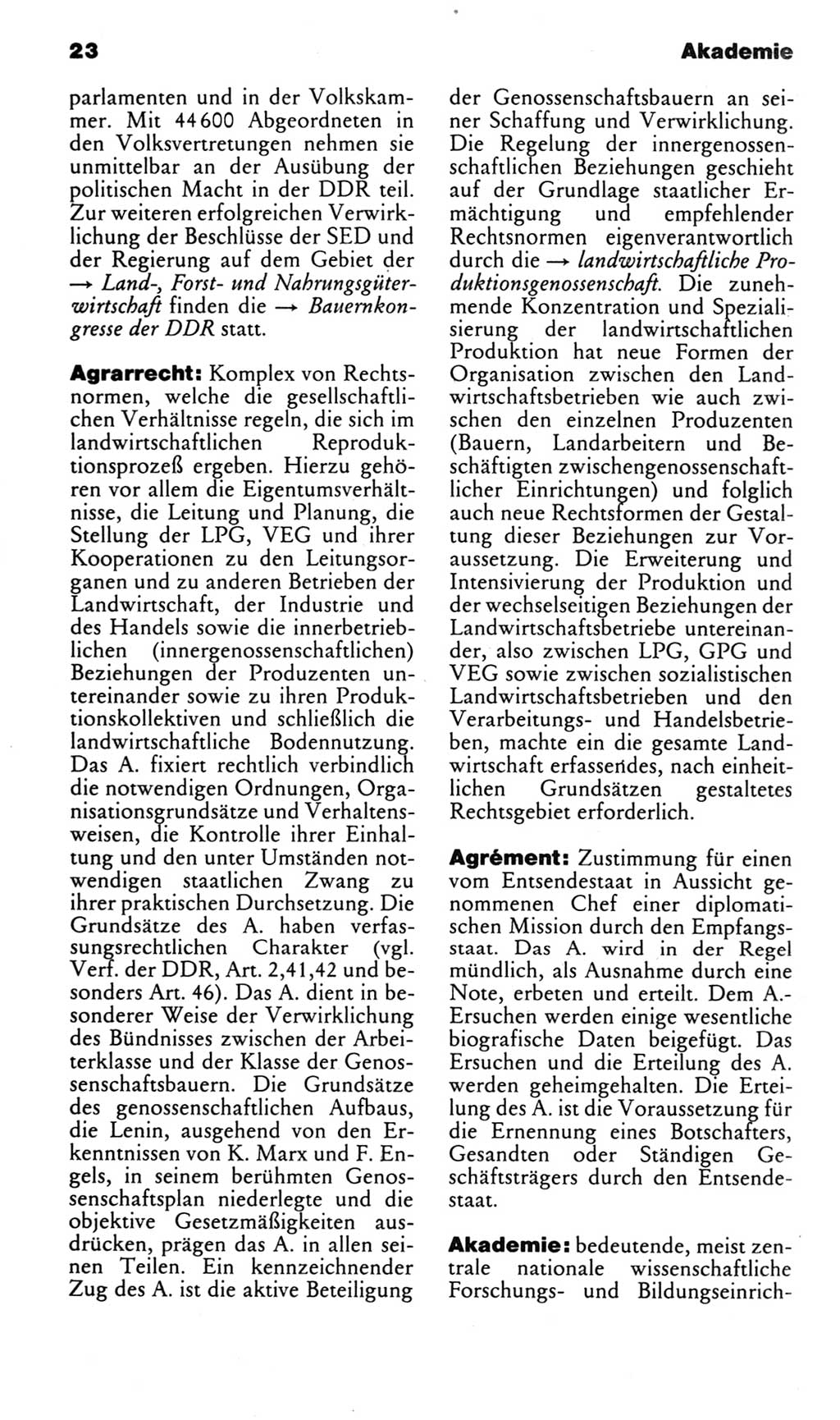 Kleines politisches Wörterbuch [Deutsche Demokratische Republik (DDR)] 1983, Seite 23 (Kl. pol. Wb. DDR 1983, S. 23)