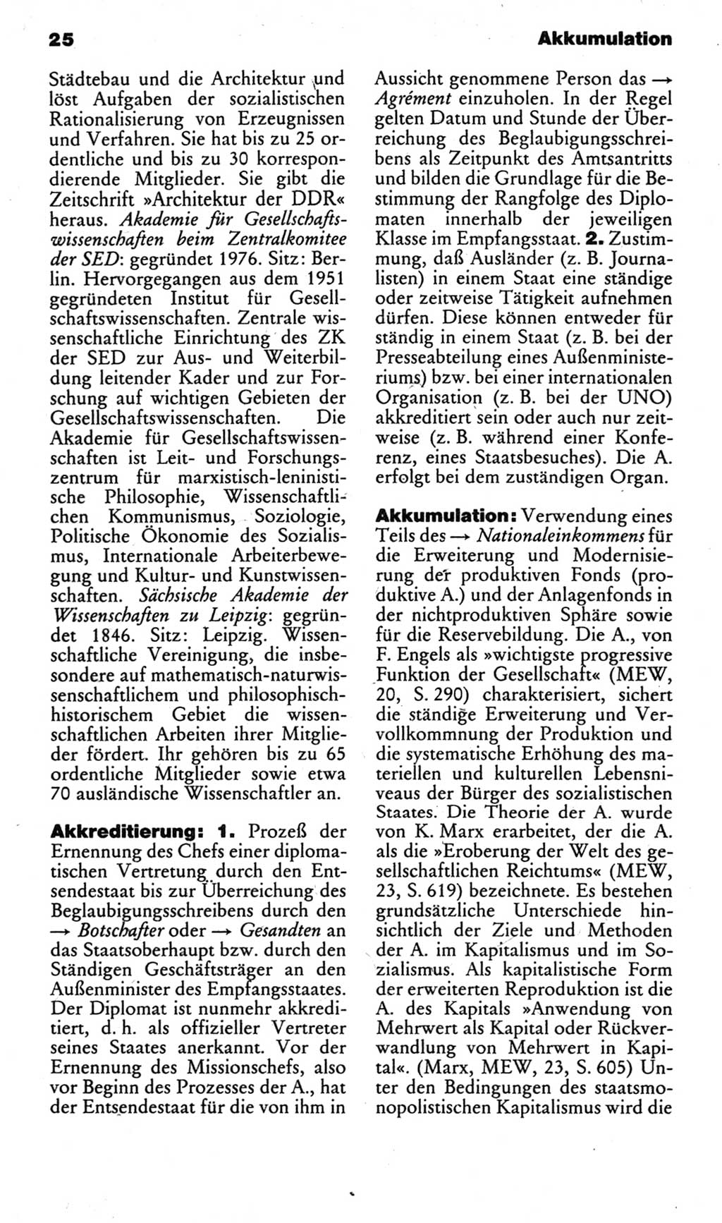 Kleines politisches Wörterbuch [Deutsche Demokratische Republik (DDR)] 1983, Seite 25 (Kl. pol. Wb. DDR 1983, S. 25)