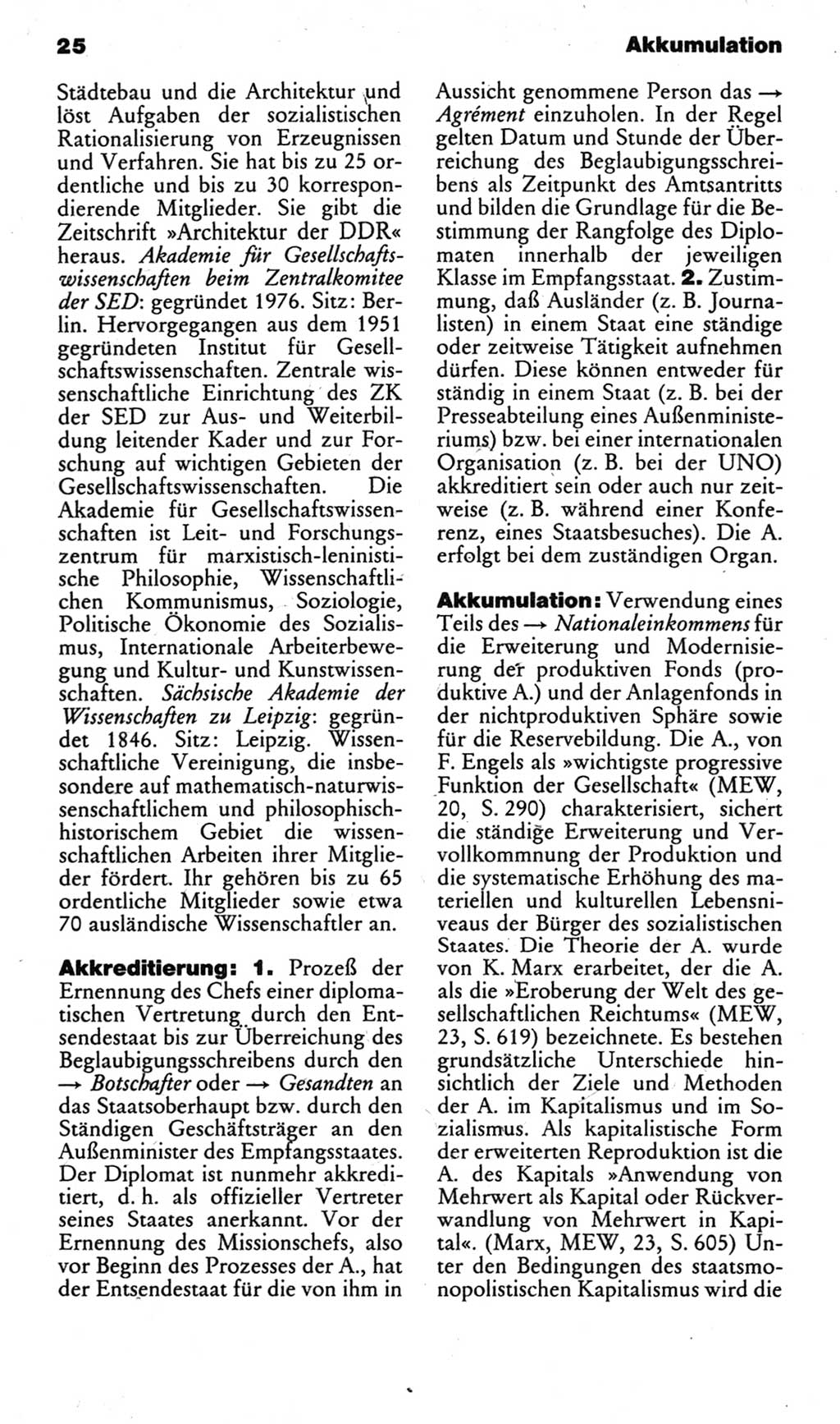 Kleines politisches Wörterbuch [Deutsche Demokratische Republik (DDR)] 1983, Seite 25 (Kl. pol. Wb. DDR 1983, S. 25)