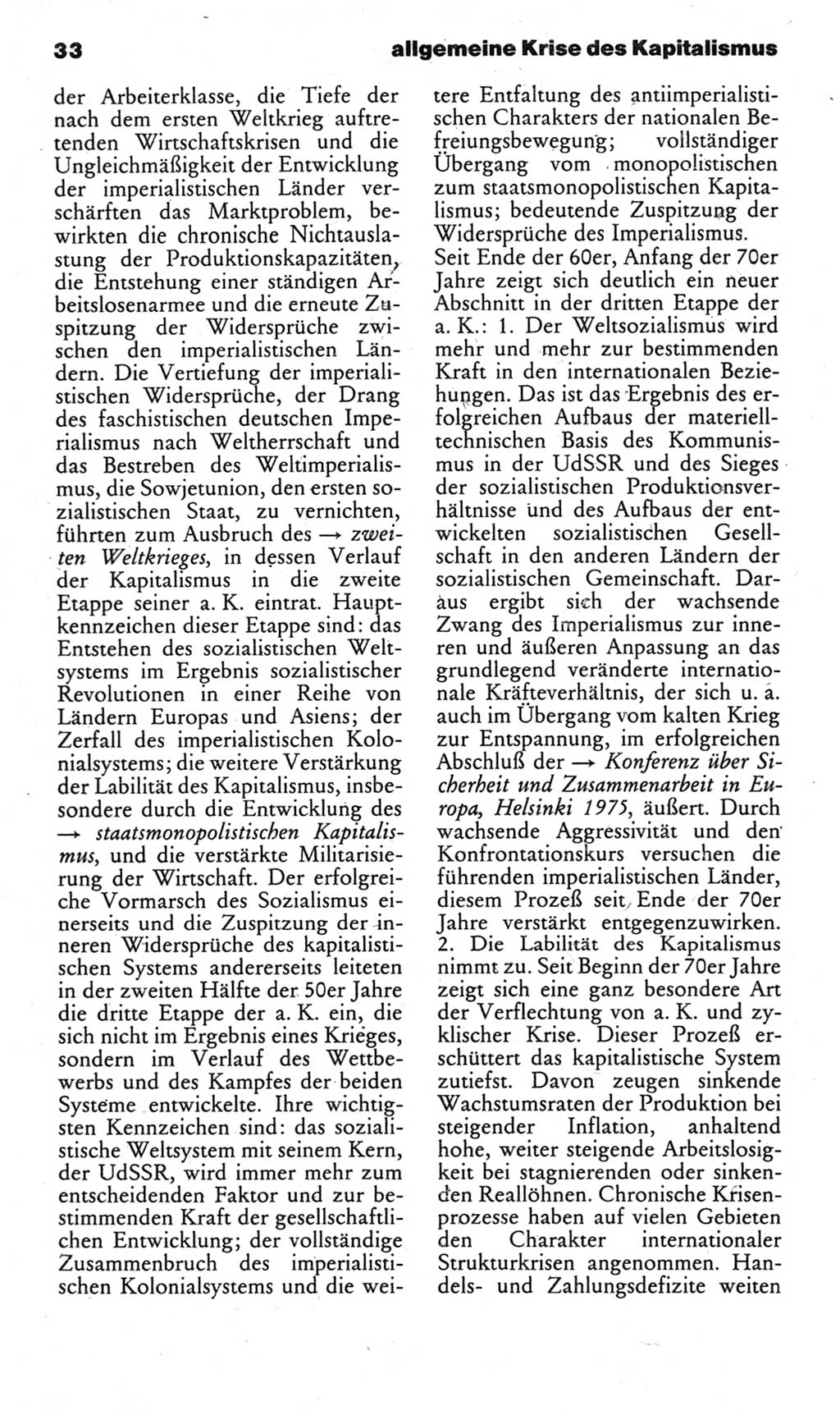 Kleines politisches Wörterbuch [Deutsche Demokratische Republik (DDR)] 1983, Seite 33 (Kl. pol. Wb. DDR 1983, S. 33)