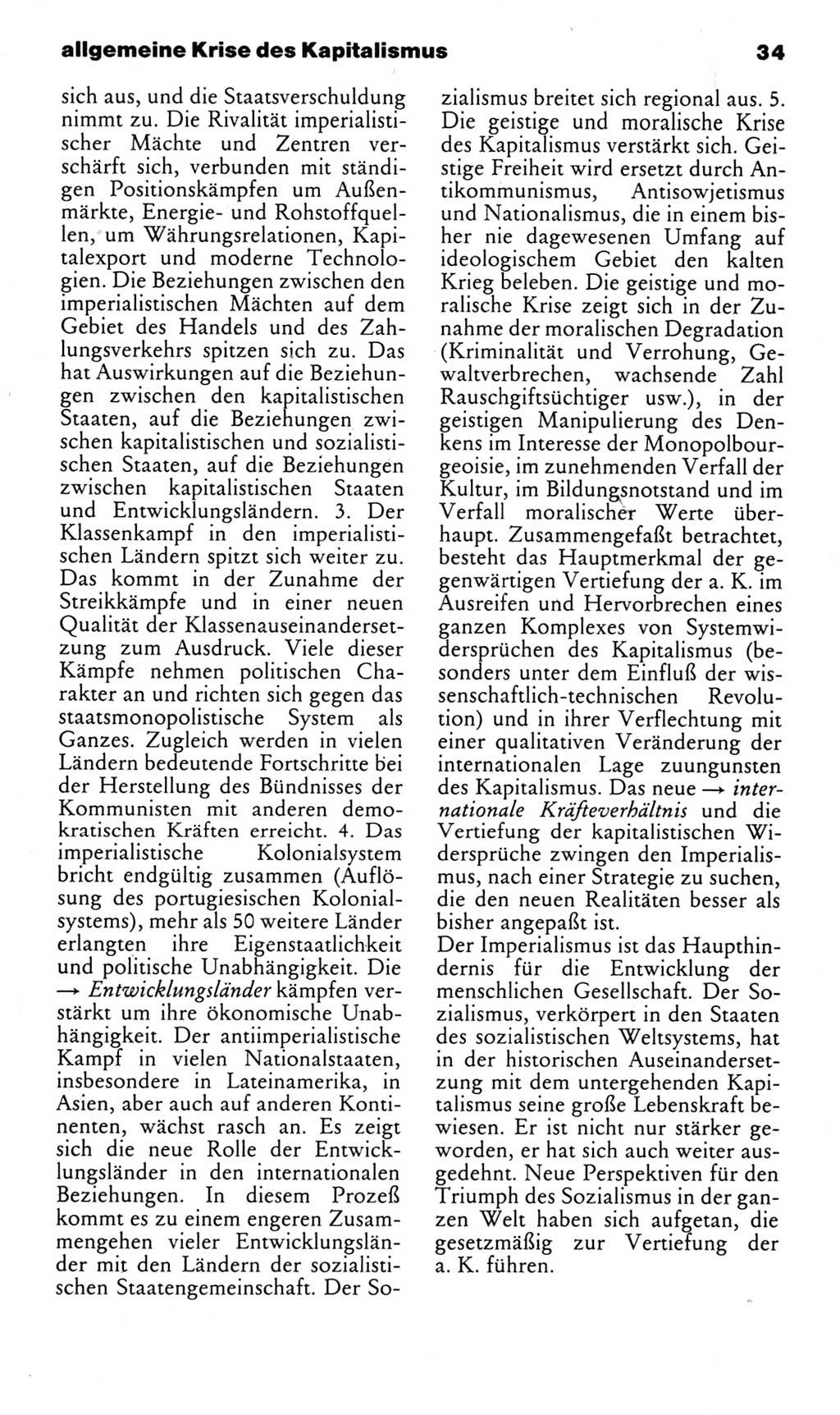 Kleines politisches Wörterbuch [Deutsche Demokratische Republik (DDR)] 1983, Seite 34 (Kl. pol. Wb. DDR 1983, S. 34)