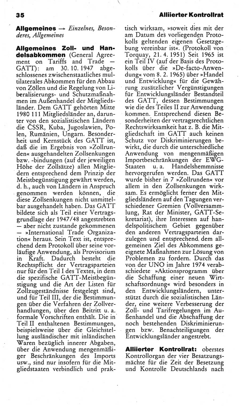 Kleines politisches Wörterbuch [Deutsche Demokratische Republik (DDR)] 1983, Seite 35 (Kl. pol. Wb. DDR 1983, S. 35)