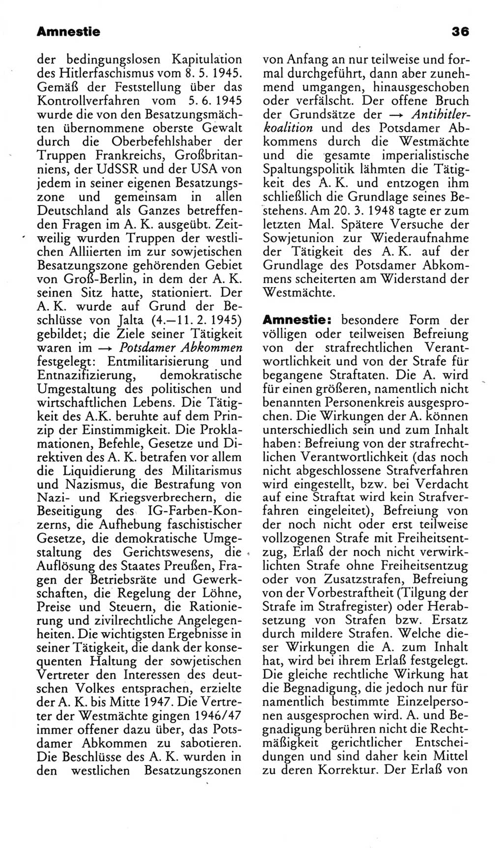 Kleines politisches Wörterbuch [Deutsche Demokratische Republik (DDR)] 1983, Seite 36 (Kl. pol. Wb. DDR 1983, S. 36)