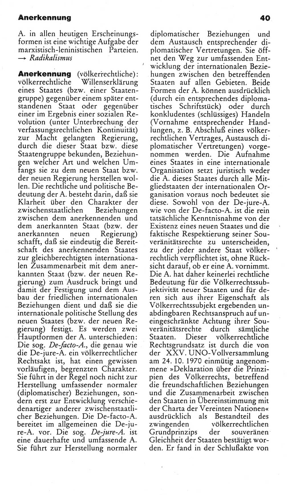 Kleines politisches Wörterbuch [Deutsche Demokratische Republik (DDR)] 1983, Seite 40 (Kl. pol. Wb. DDR 1983, S. 40)