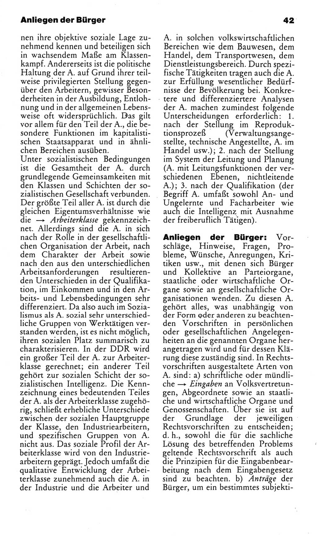 Kleines politisches Wörterbuch [Deutsche Demokratische Republik (DDR)] 1983, Seite 42 (Kl. pol. Wb. DDR 1983, S. 42)