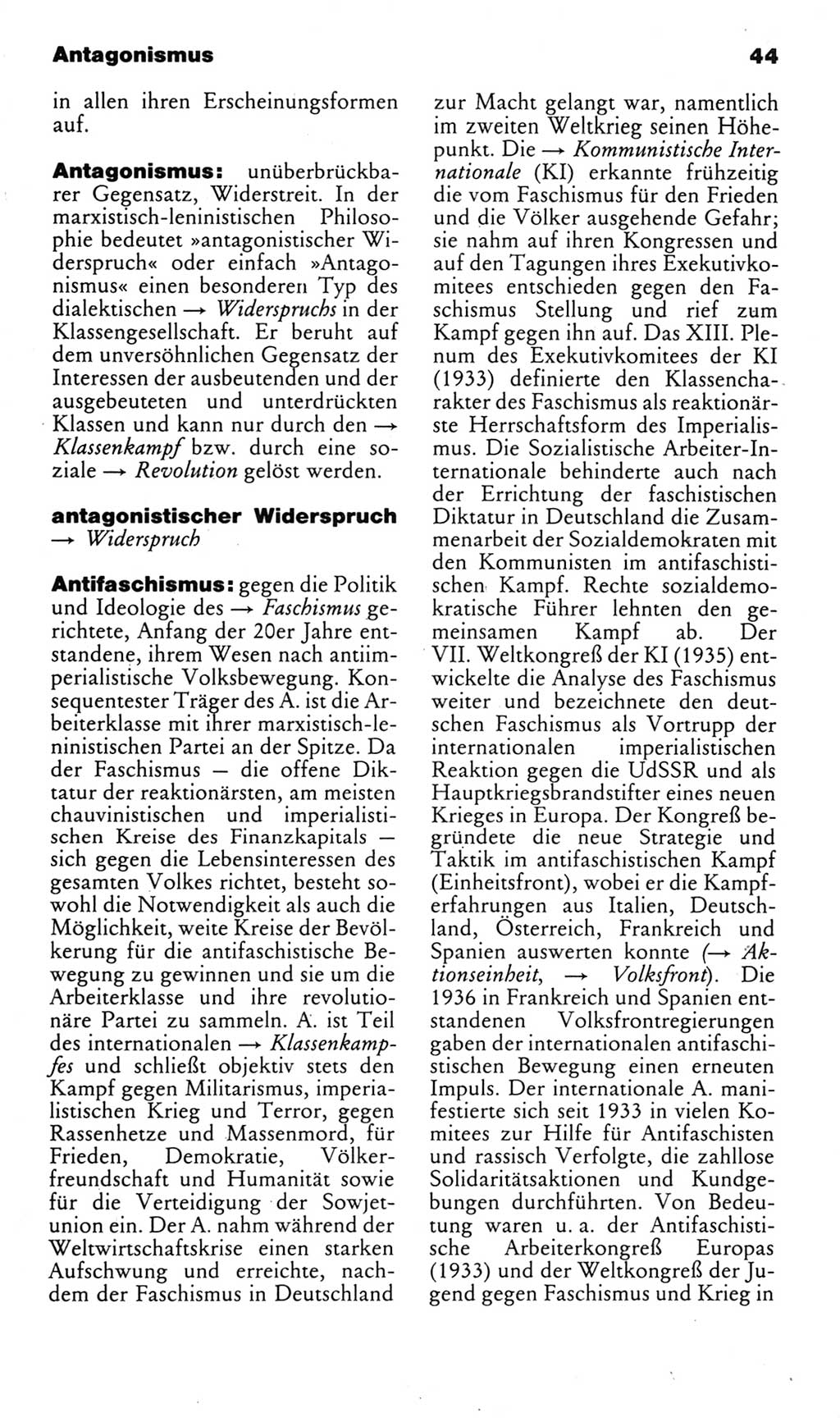 Kleines politisches Wörterbuch [Deutsche Demokratische Republik (DDR)] 1983, Seite 44 (Kl. pol. Wb. DDR 1983, S. 44)