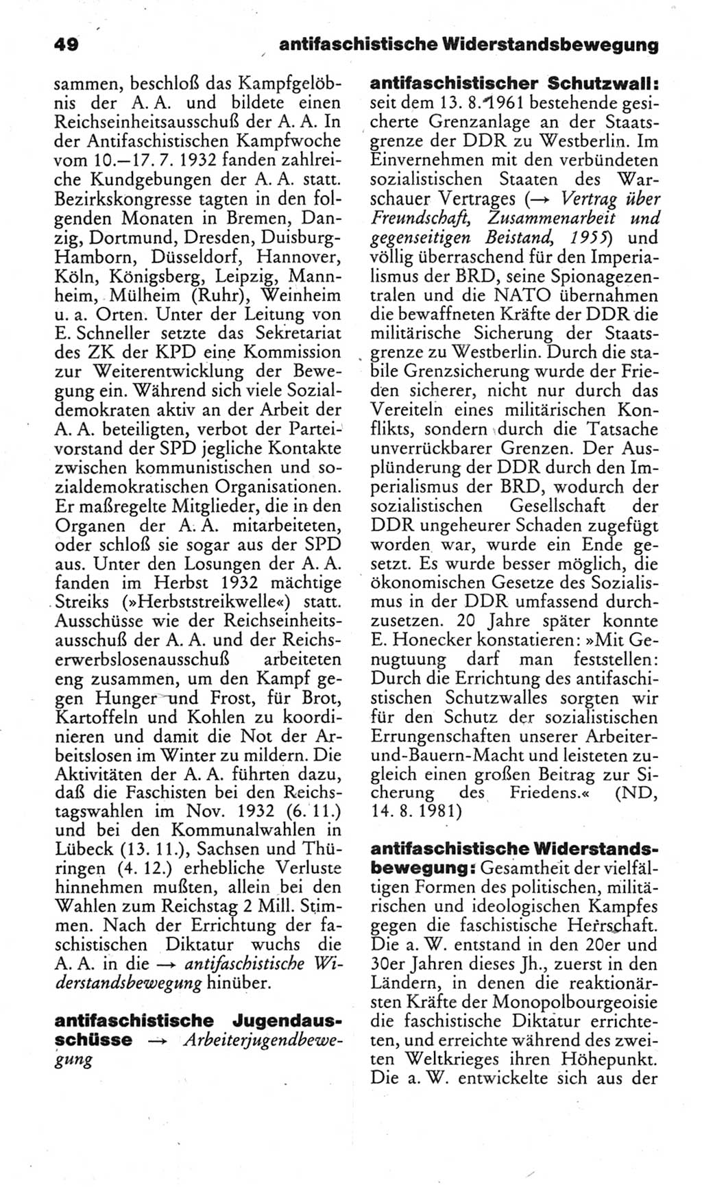 Kleines politisches Wörterbuch [Deutsche Demokratische Republik (DDR)] 1983, Seite 49 (Kl. pol. Wb. DDR 1983, S. 49)