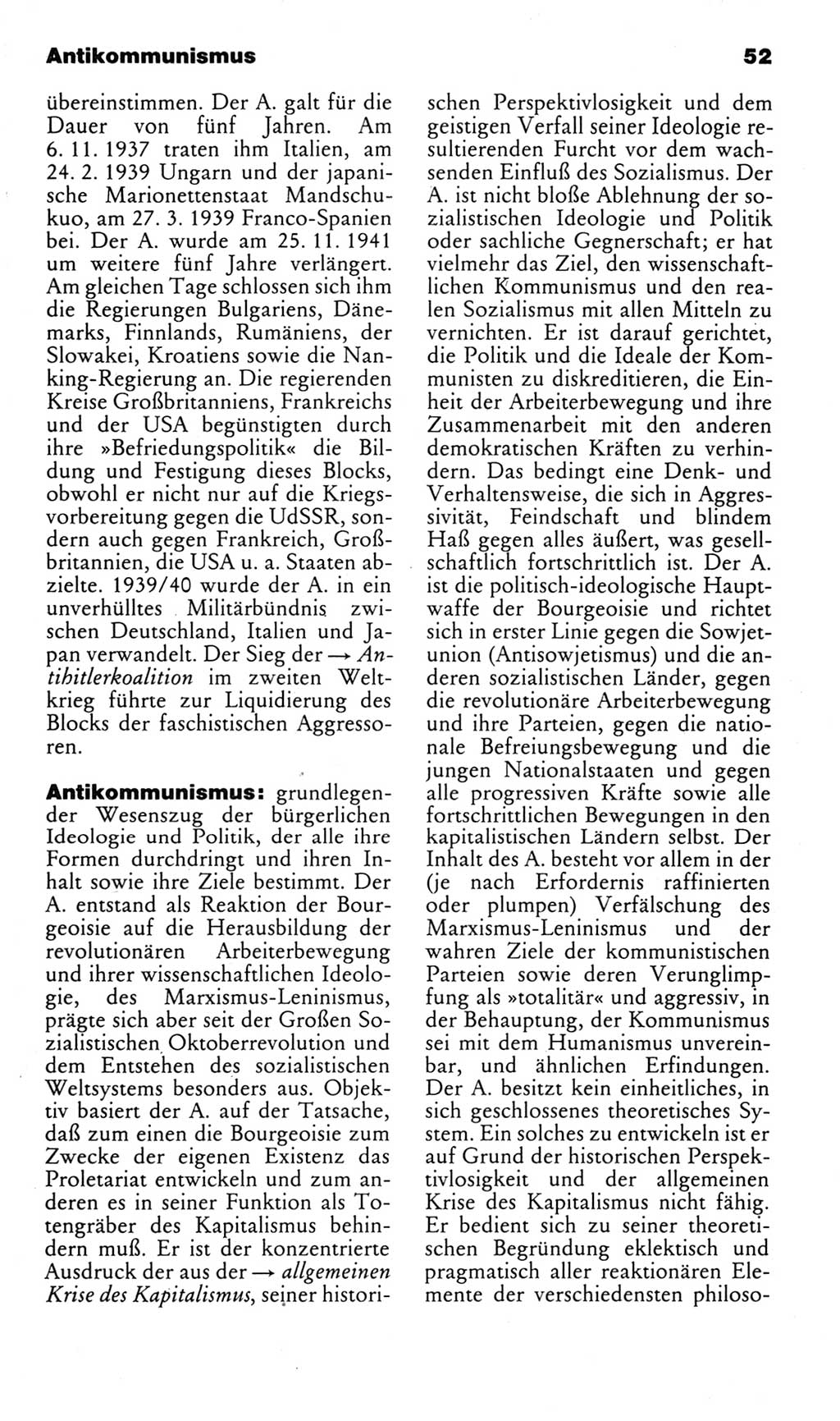Kleines politisches Wörterbuch [Deutsche Demokratische Republik (DDR)] 1983, Seite 52 (Kl. pol. Wb. DDR 1983, S. 52)