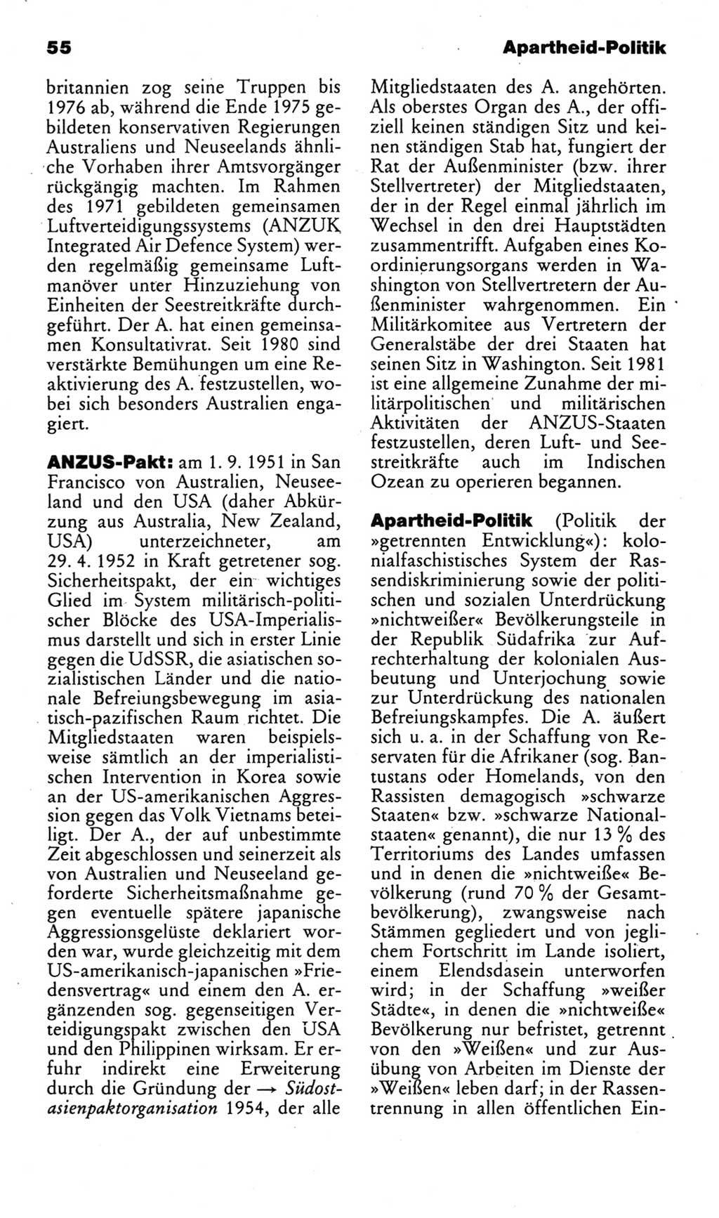 Kleines politisches Wörterbuch [Deutsche Demokratische Republik (DDR)] 1983, Seite 55 (Kl. pol. Wb. DDR 1983, S. 55)
