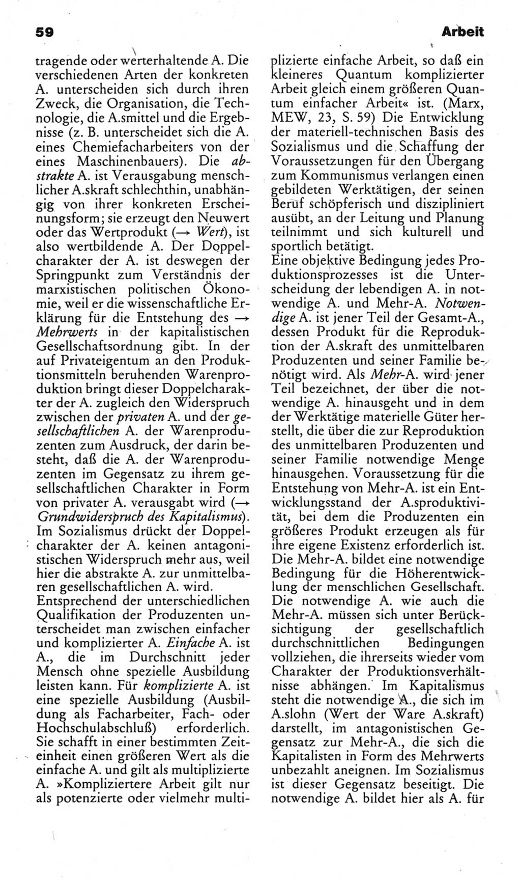 Kleines politisches Wörterbuch [Deutsche Demokratische Republik (DDR)] 1983, Seite 59 (Kl. pol. Wb. DDR 1983, S. 59)