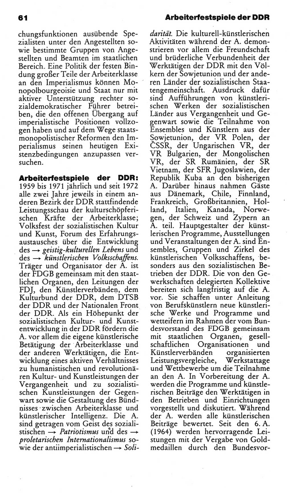 Kleines politisches Wörterbuch [Deutsche Demokratische Republik (DDR)] 1983, Seite 61 (Kl. pol. Wb. DDR 1983, S. 61)
