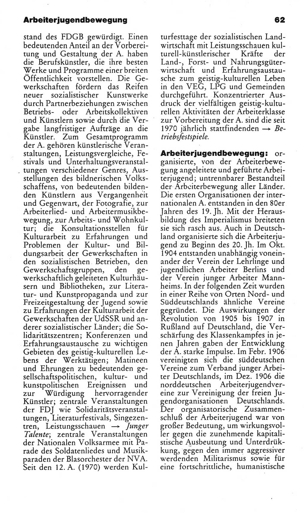Kleines politisches Wörterbuch [Deutsche Demokratische Republik (DDR)] 1983, Seite 62 (Kl. pol. Wb. DDR 1983, S. 62)