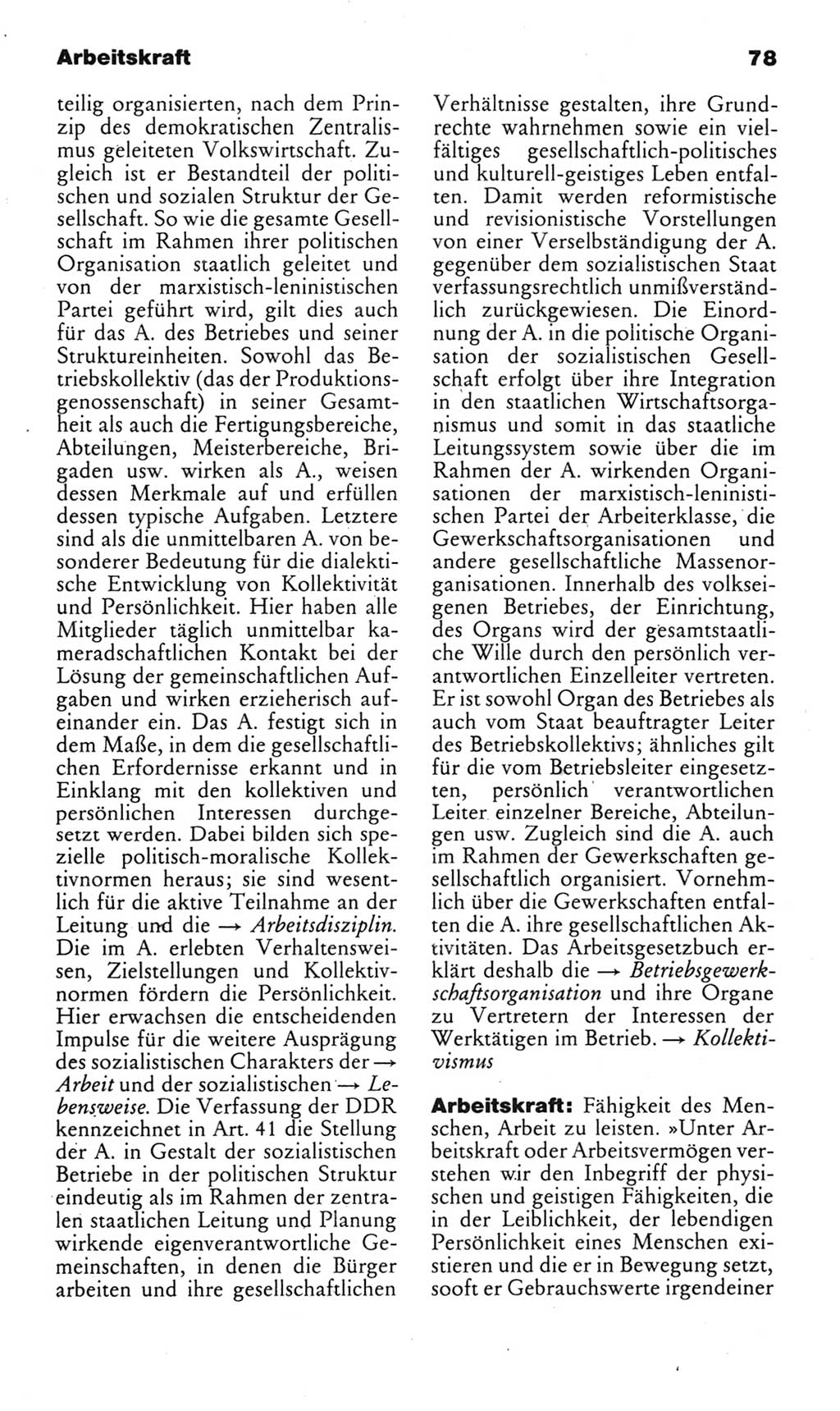 Kleines politisches Wörterbuch [Deutsche Demokratische Republik (DDR)] 1983, Seite 78 (Kl. pol. Wb. DDR 1983, S. 78)