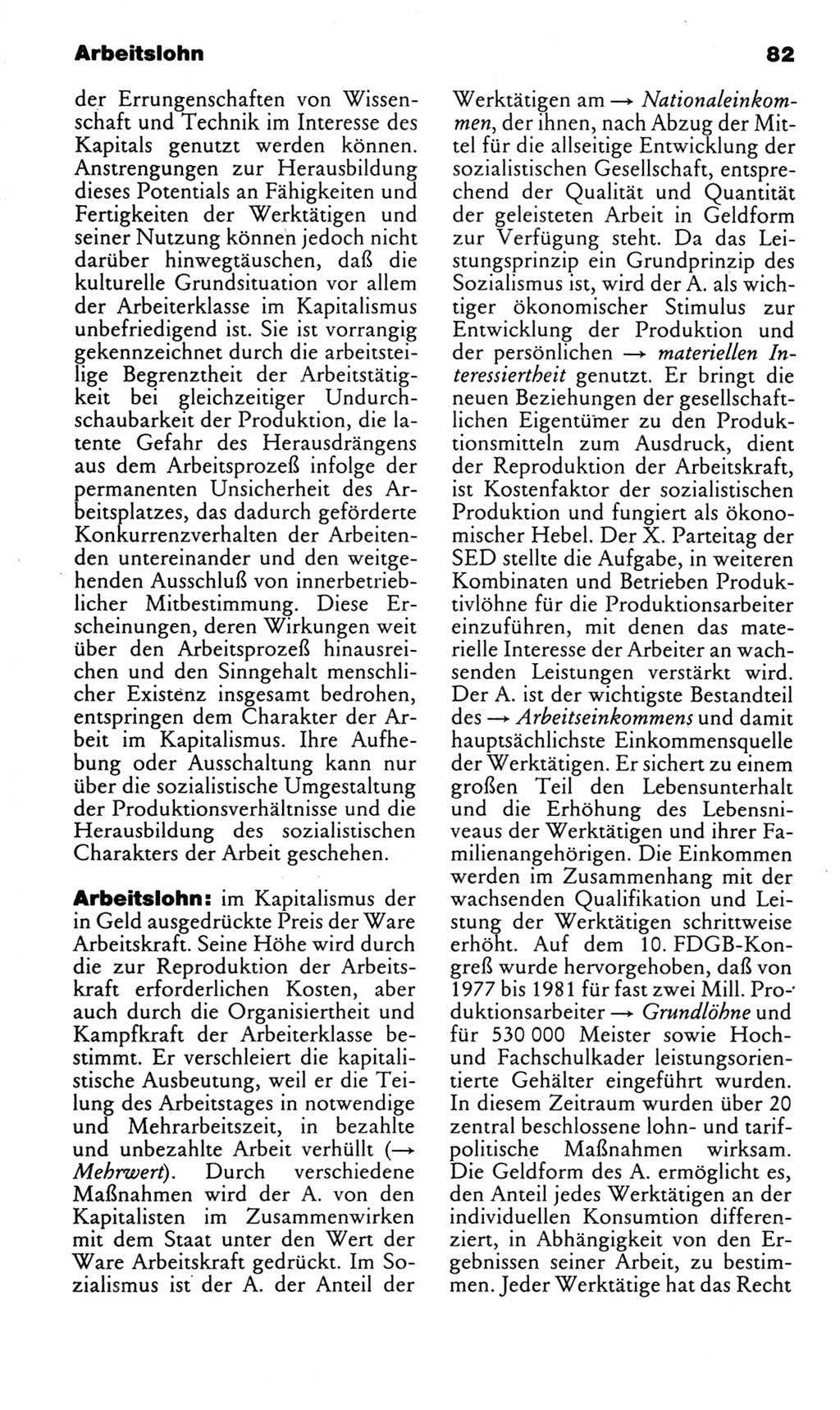 Kleines politisches Wörterbuch [Deutsche Demokratische Republik (DDR)] 1983, Seite 82 (Kl. pol. Wb. DDR 1983, S. 82)