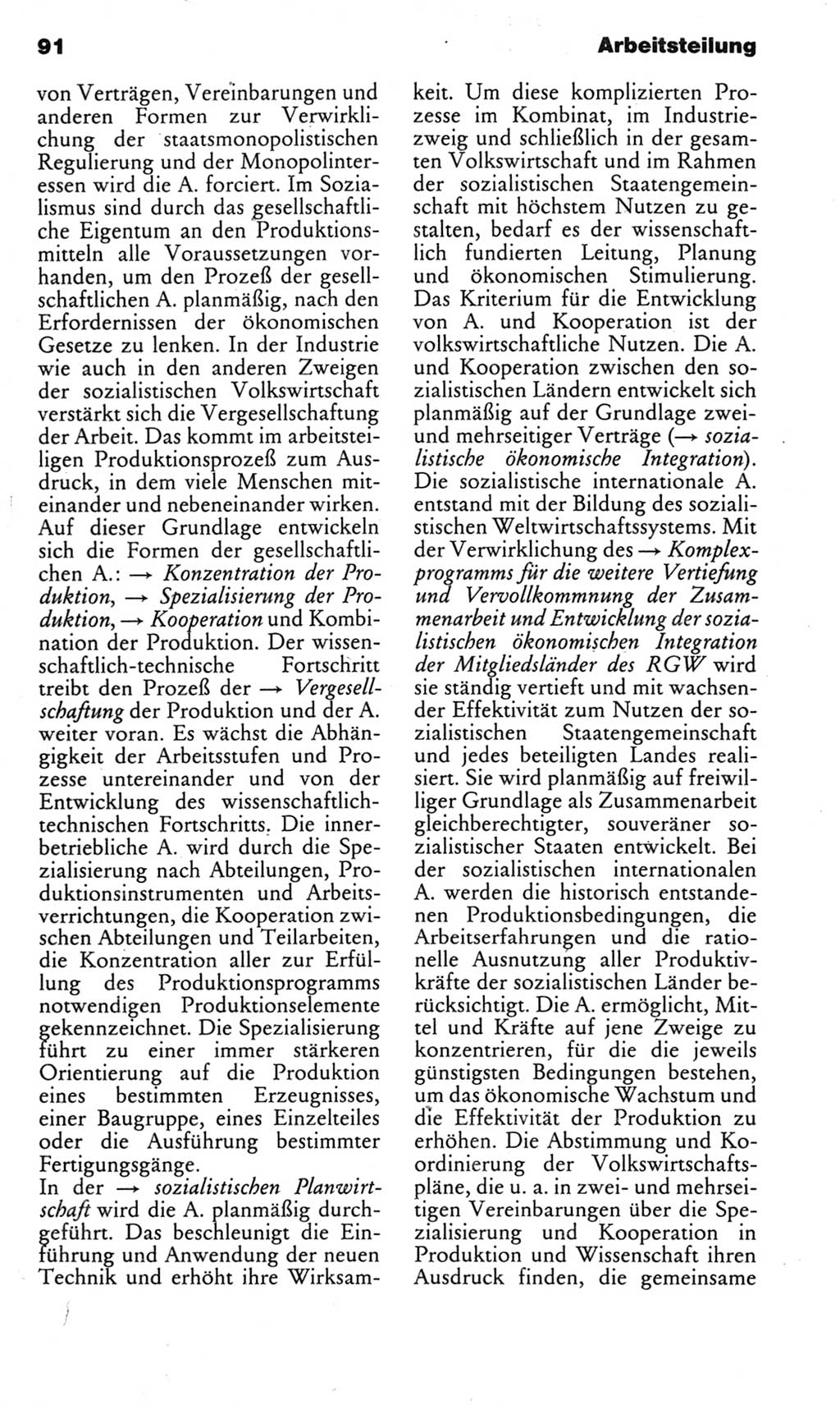 Kleines politisches Wörterbuch [Deutsche Demokratische Republik (DDR)] 1983, Seite 91 (Kl. pol. Wb. DDR 1983, S. 91)