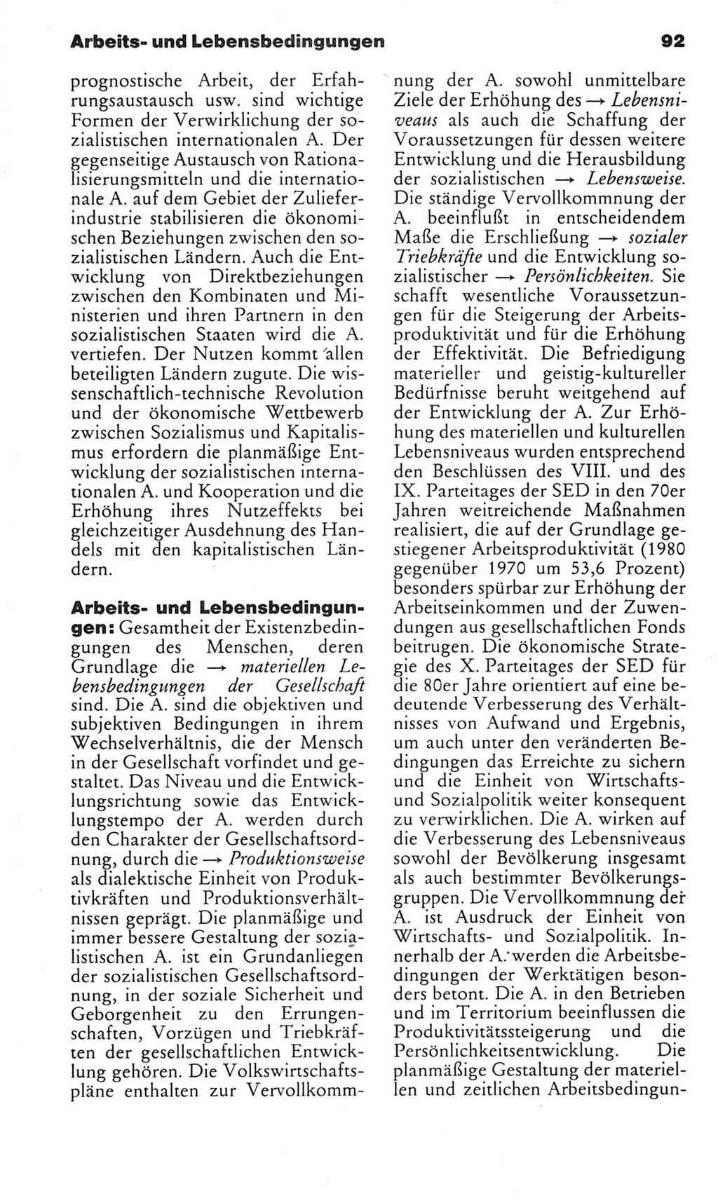 Kleines politisches Wörterbuch [Deutsche Demokratische Republik (DDR)] 1983, Seite 92 (Kl. pol. Wb. DDR 1983, S. 92)