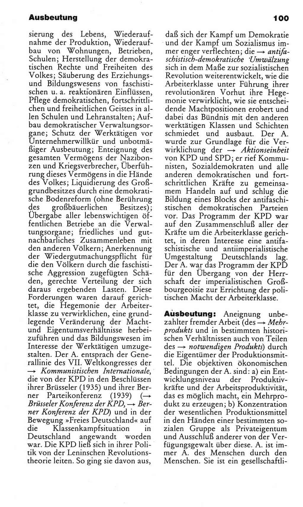 Kleines politisches Wörterbuch [Deutsche Demokratische Republik (DDR)] 1983, Seite 100 (Kl. pol. Wb. DDR 1983, S. 100)