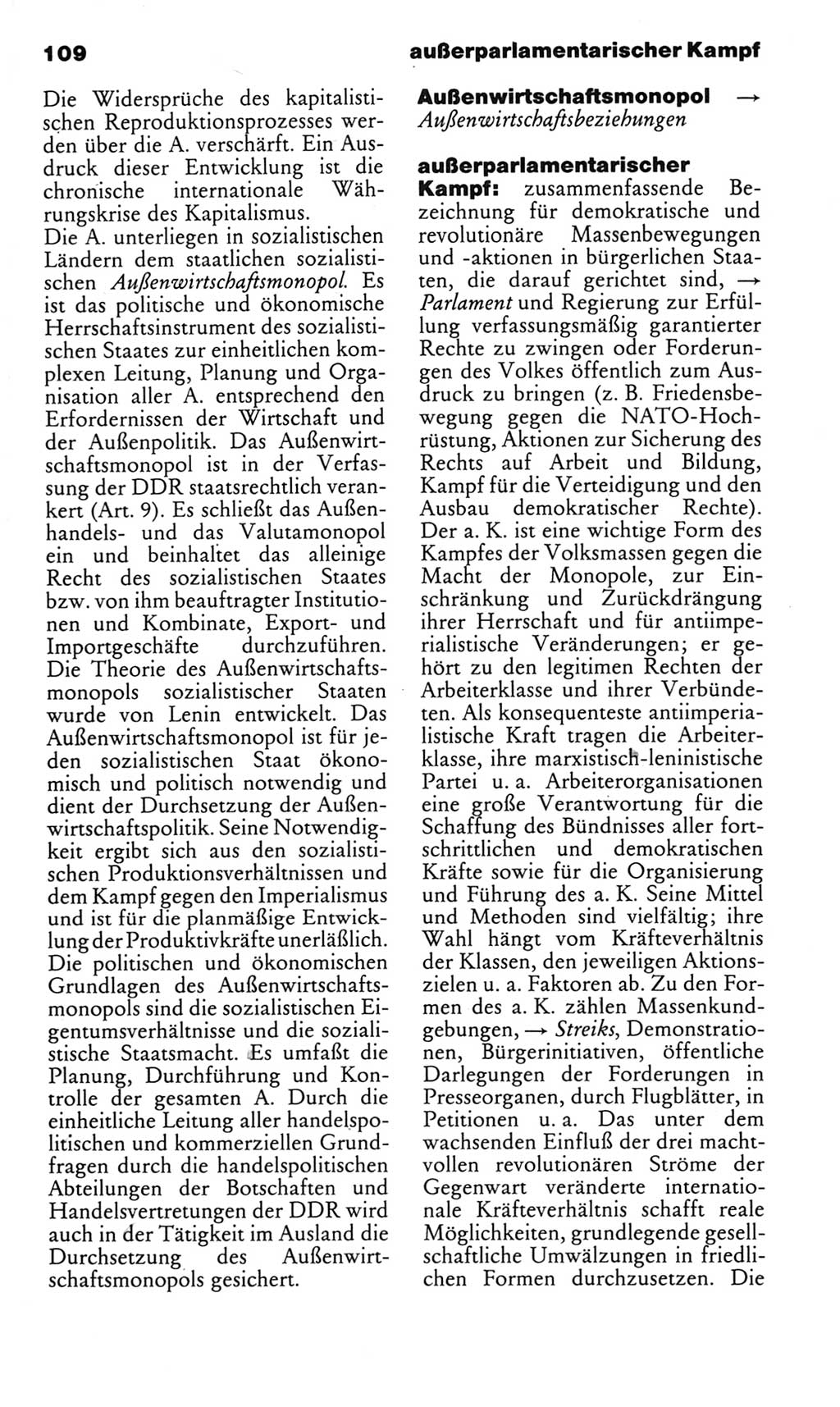 Kleines politisches Wörterbuch [Deutsche Demokratische Republik (DDR)] 1983, Seite 109 (Kl. pol. Wb. DDR 1983, S. 109)