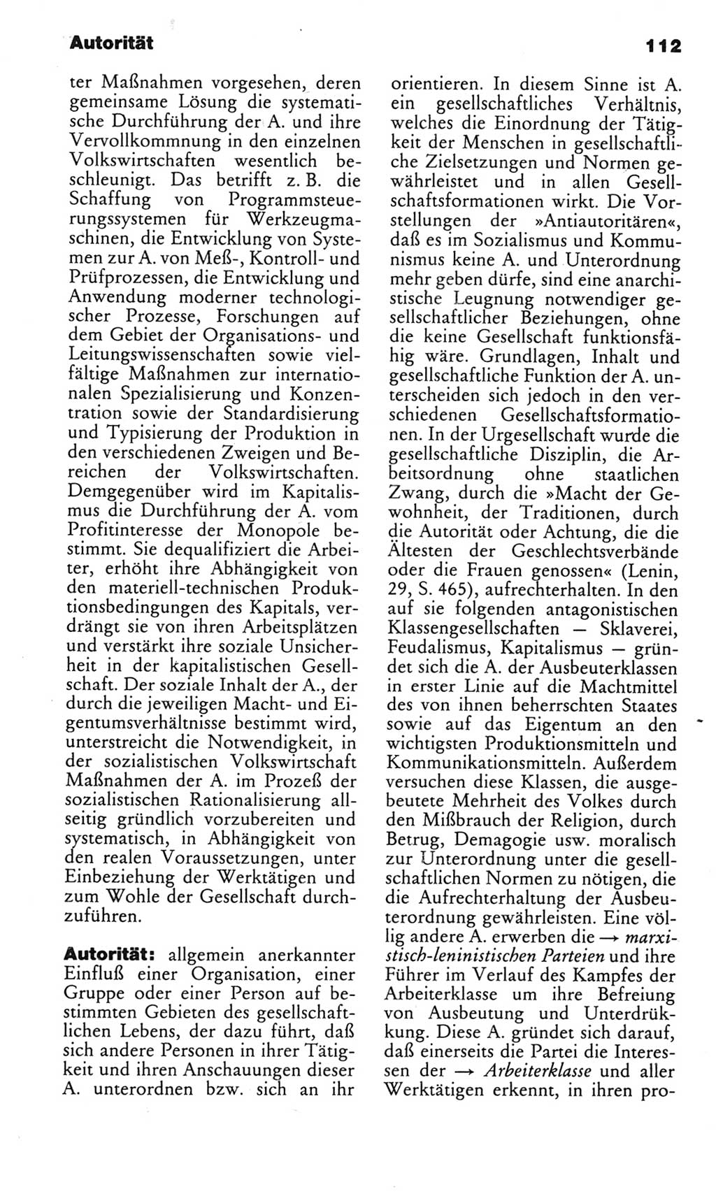 Kleines politisches Wörterbuch [Deutsche Demokratische Republik (DDR)] 1983, Seite 112 (Kl. pol. Wb. DDR 1983, S. 112)