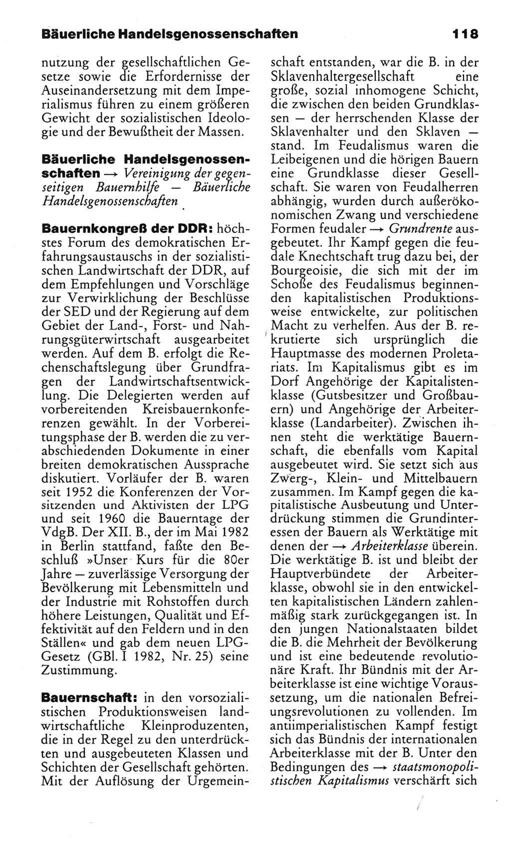 Kleines politisches Wörterbuch [Deutsche Demokratische Republik (DDR)] 1983, Seite 118 (Kl. pol. Wb. DDR 1983, S. 118)