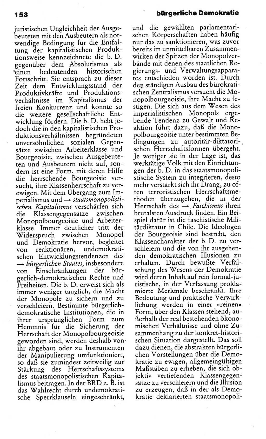 Kleines politisches Wörterbuch [Deutsche Demokratische Republik (DDR)] 1983, Seite 153 (Kl. pol. Wb. DDR 1983, S. 153)