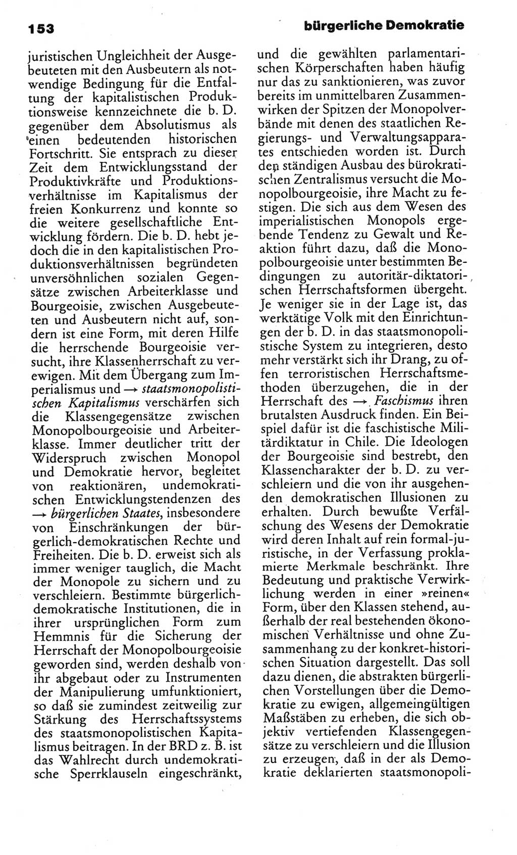 Kleines politisches Wörterbuch [Deutsche Demokratische Republik (DDR)] 1983, Seite 153 (Kl. pol. Wb. DDR 1983, S. 153)