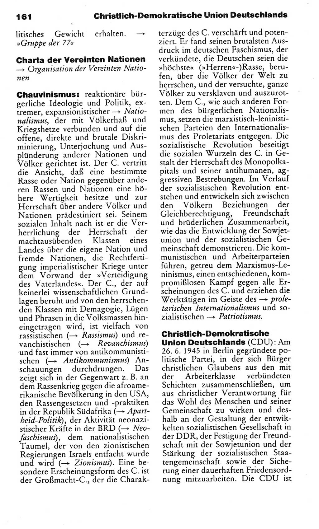 Kleines politisches Wörterbuch [Deutsche Demokratische Republik (DDR)] 1983, Seite 161 (Kl. pol. Wb. DDR 1983, S. 161)