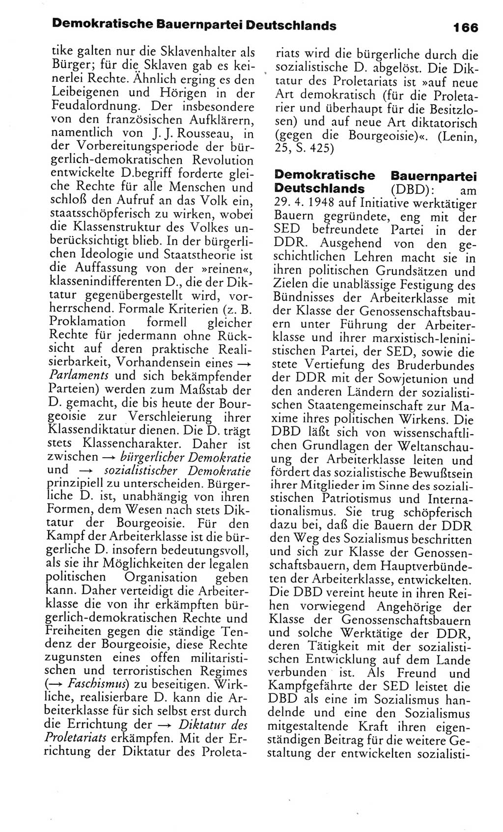 Kleines politisches Wörterbuch [Deutsche Demokratische Republik (DDR)] 1983, Seite 166 (Kl. pol. Wb. DDR 1983, S. 166)
