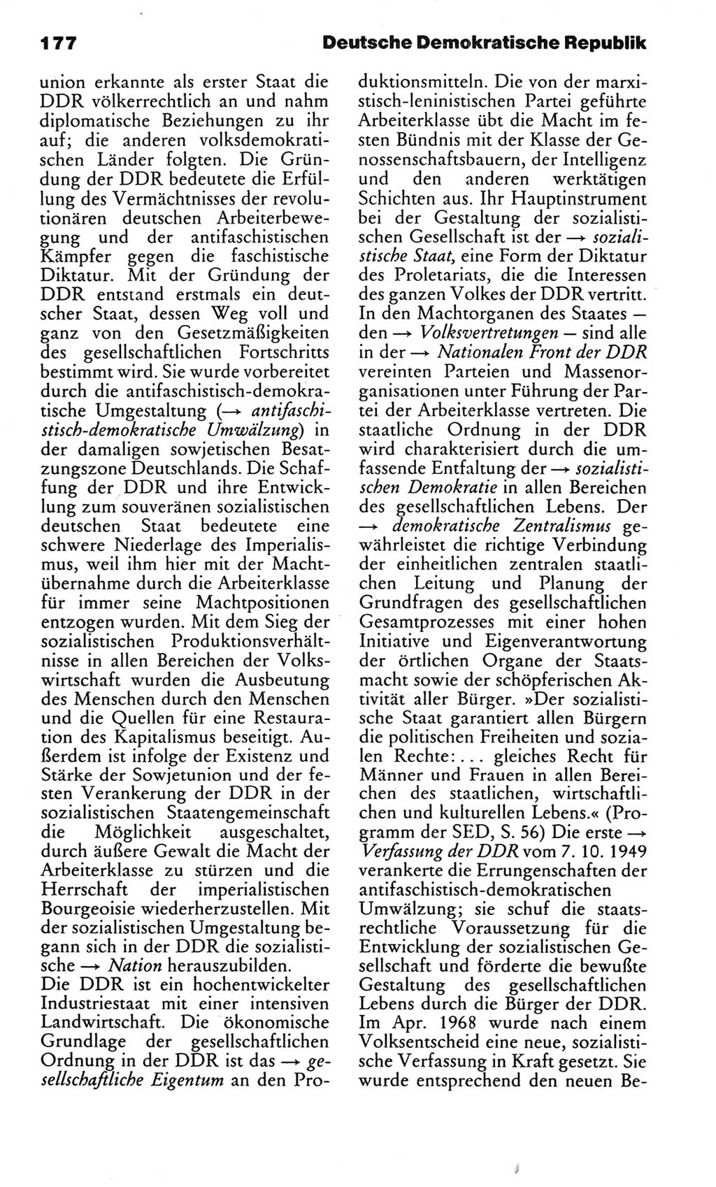 Kleines politisches Wörterbuch [Deutsche Demokratische Republik (DDR)] 1983, Seite 177 (Kl. pol. Wb. DDR 1983, S. 177)
