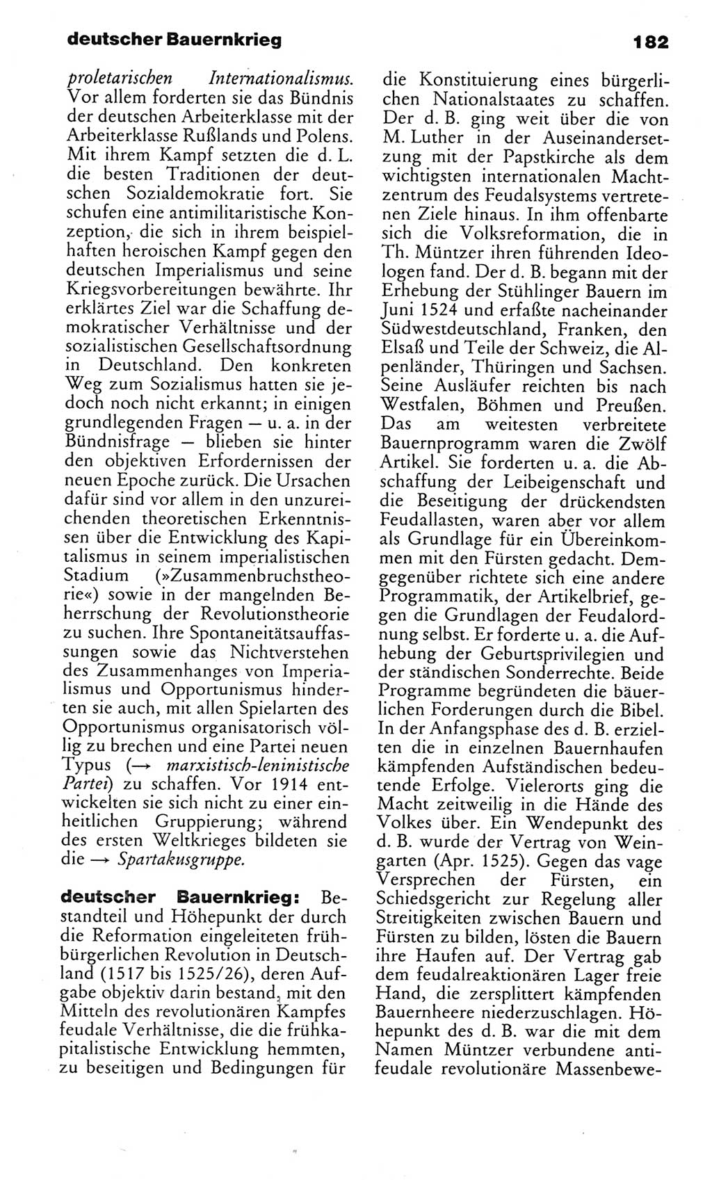 Kleines politisches Wörterbuch [Deutsche Demokratische Republik (DDR)] 1983, Seite 182 (Kl. pol. Wb. DDR 1983, S. 182)