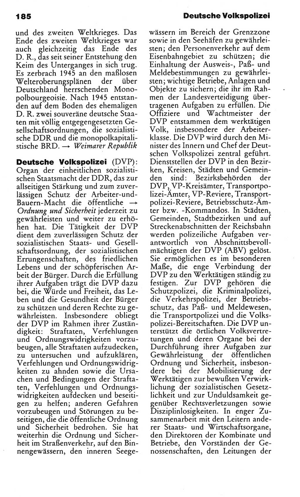Kleines politisches Wörterbuch [Deutsche Demokratische Republik (DDR)] 1983, Seite 185 (Kl. pol. Wb. DDR 1983, S. 185)