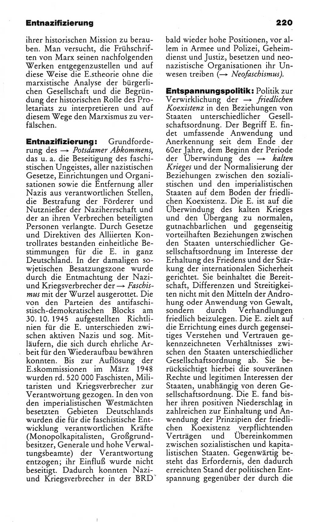 Kleines politisches Wörterbuch [Deutsche Demokratische Republik (DDR)] 1983, Seite 220 (Kl. pol. Wb. DDR 1983, S. 220)