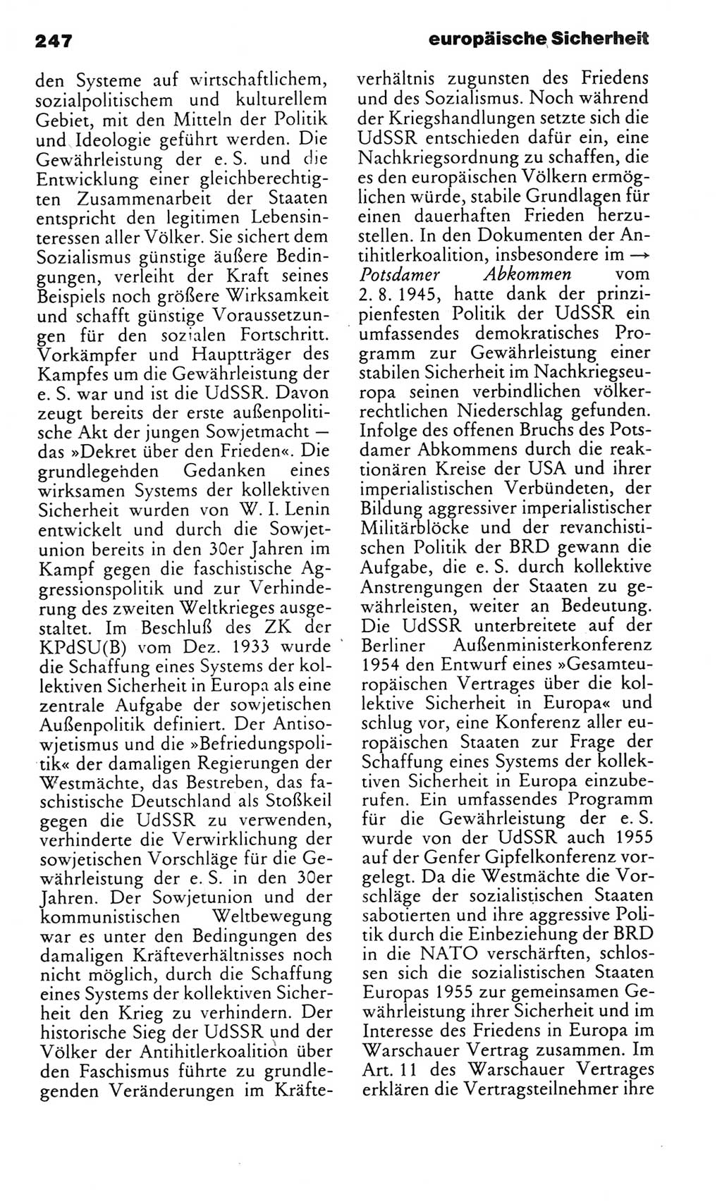 Kleines politisches Wörterbuch [Deutsche Demokratische Republik (DDR)] 1983, Seite 247 (Kl. pol. Wb. DDR 1983, S. 247)