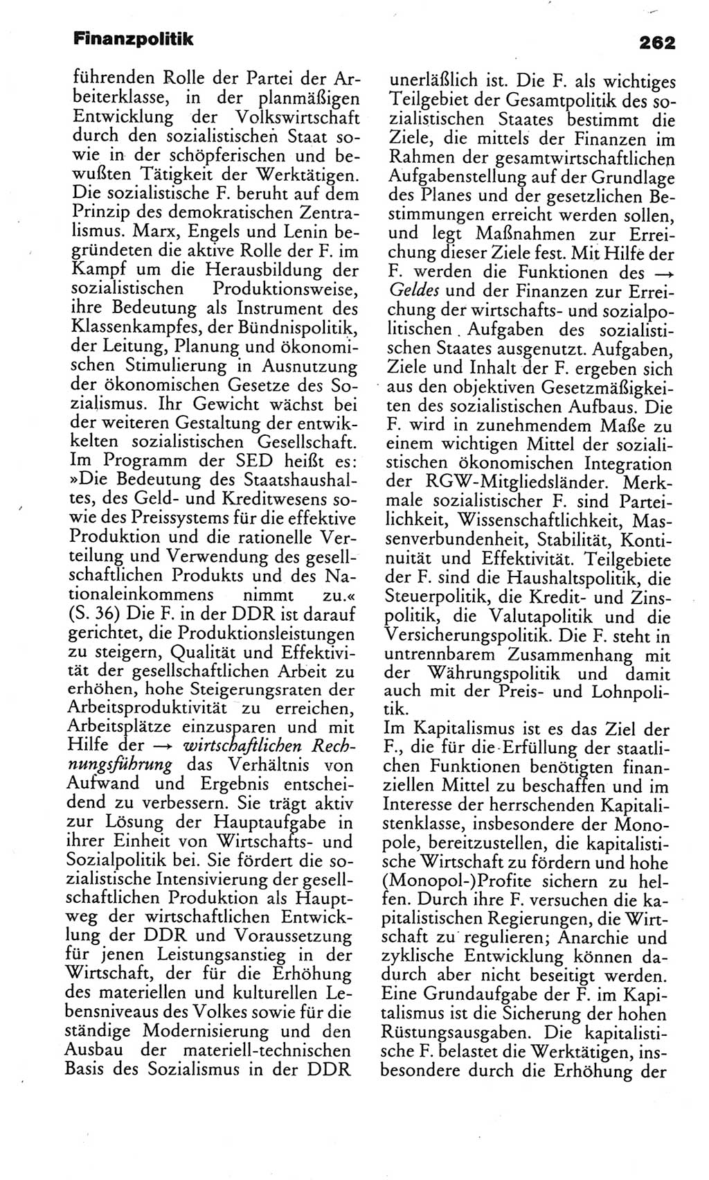 Kleines politisches Wörterbuch [Deutsche Demokratische Republik (DDR)] 1983, Seite 262 (Kl. pol. Wb. DDR 1983, S. 262)