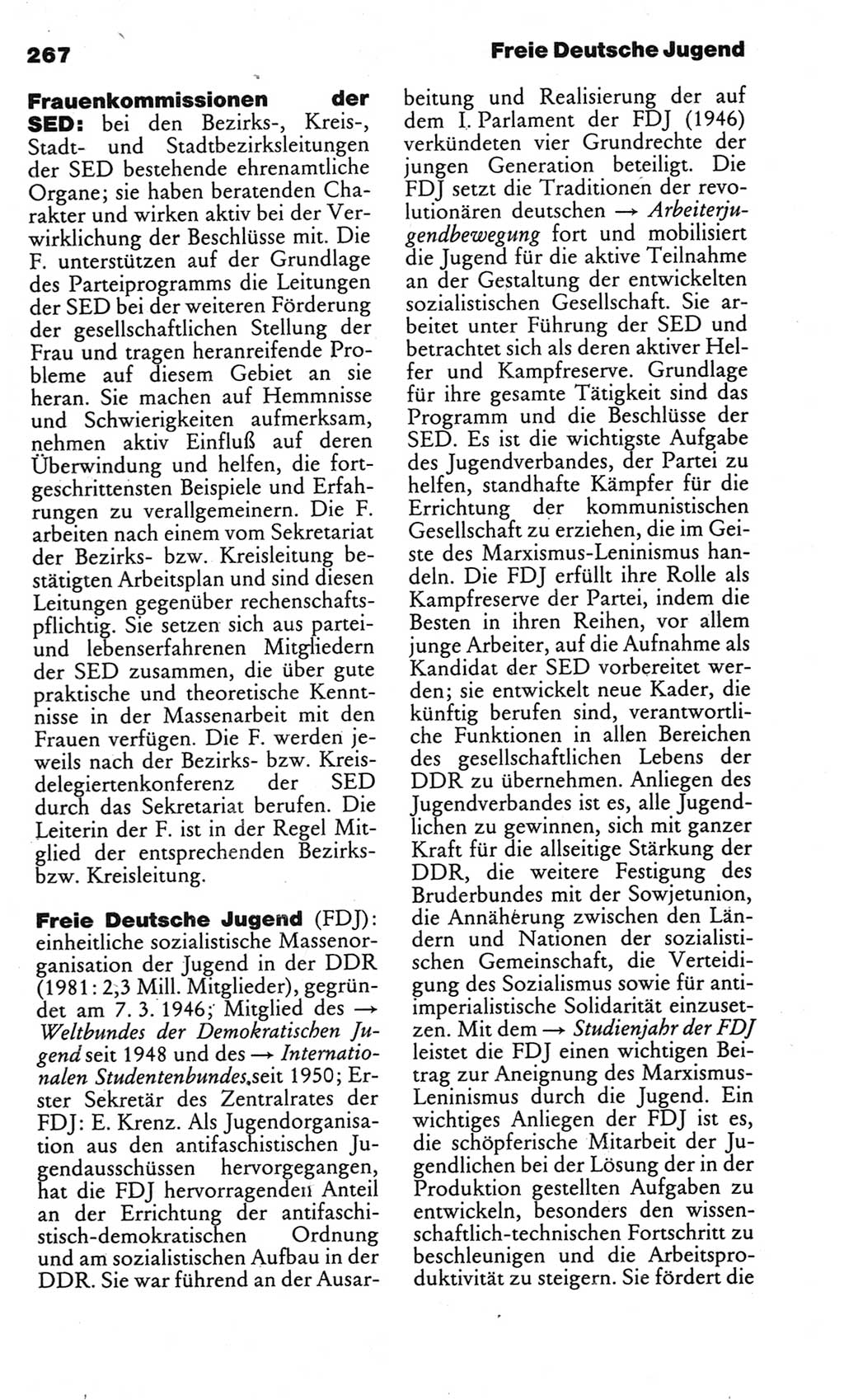 Kleines politisches Wörterbuch [Deutsche Demokratische Republik (DDR)] 1983, Seite 267 (Kl. pol. Wb. DDR 1983, S. 267)