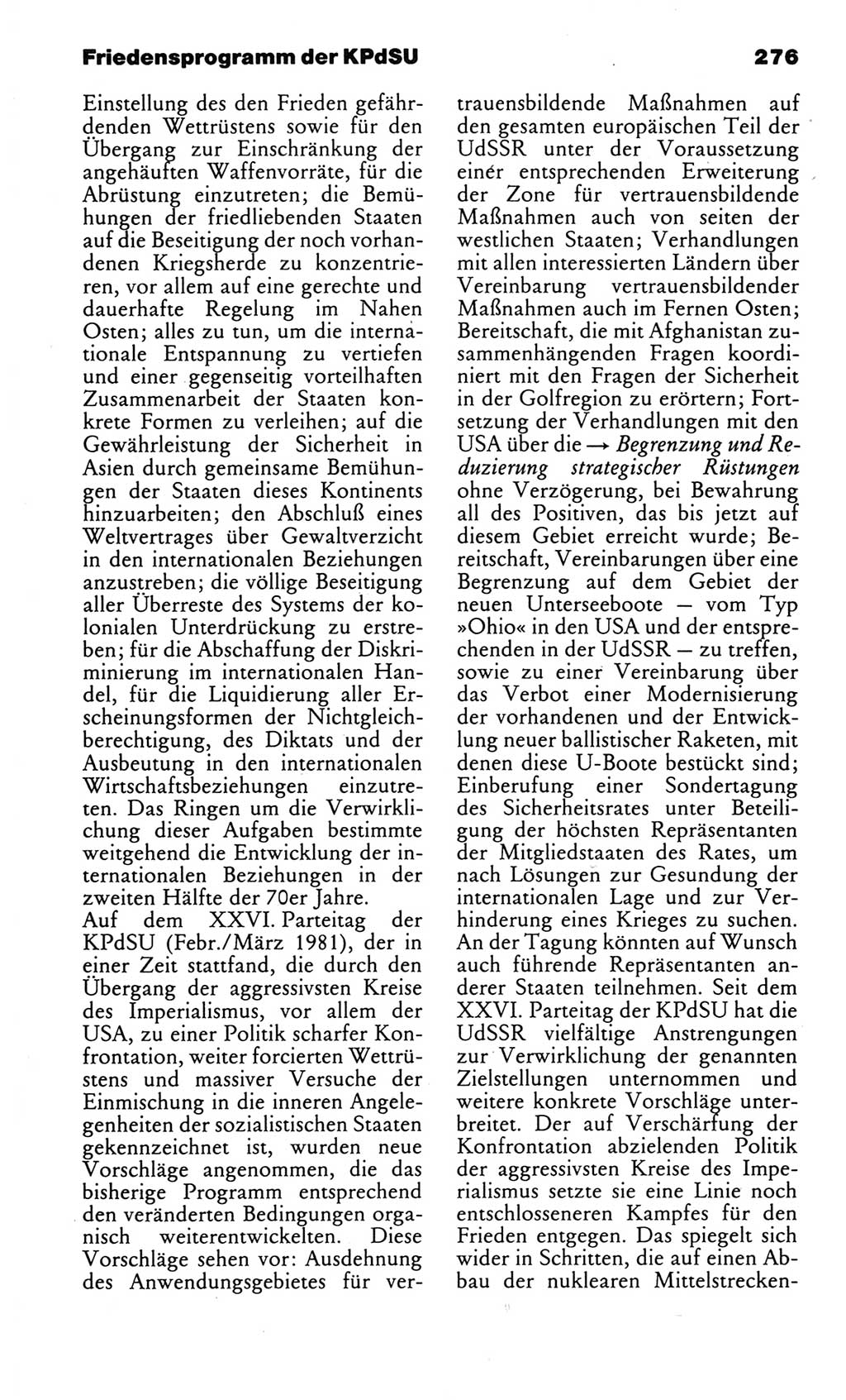 Kleines politisches Wörterbuch [Deutsche Demokratische Republik (DDR)] 1983, Seite 276 (Kl. pol. Wb. DDR 1983, S. 276)