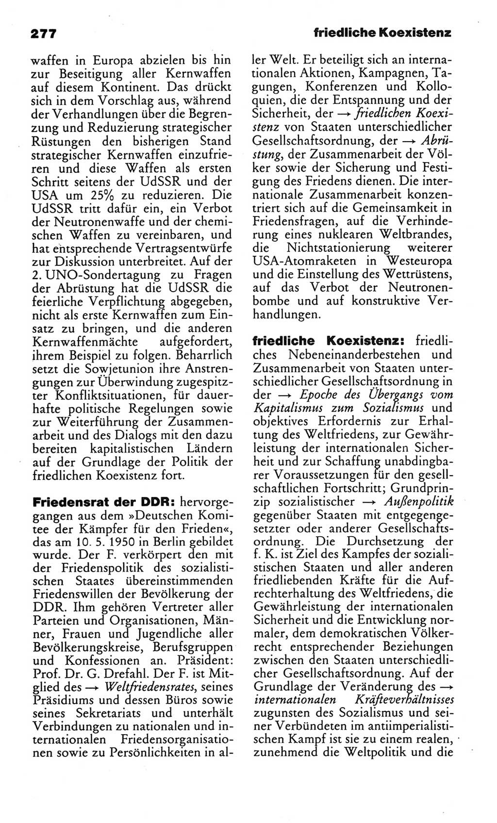 Kleines politisches Wörterbuch [Deutsche Demokratische Republik (DDR)] 1983, Seite 277 (Kl. pol. Wb. DDR 1983, S. 277)