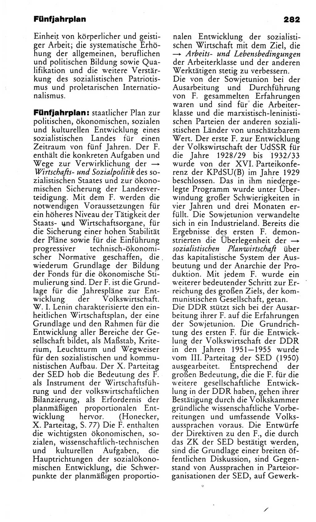 Kleines politisches Wörterbuch [Deutsche Demokratische Republik (DDR)] 1983, Seite 282 (Kl. pol. Wb. DDR 1983, S. 282)