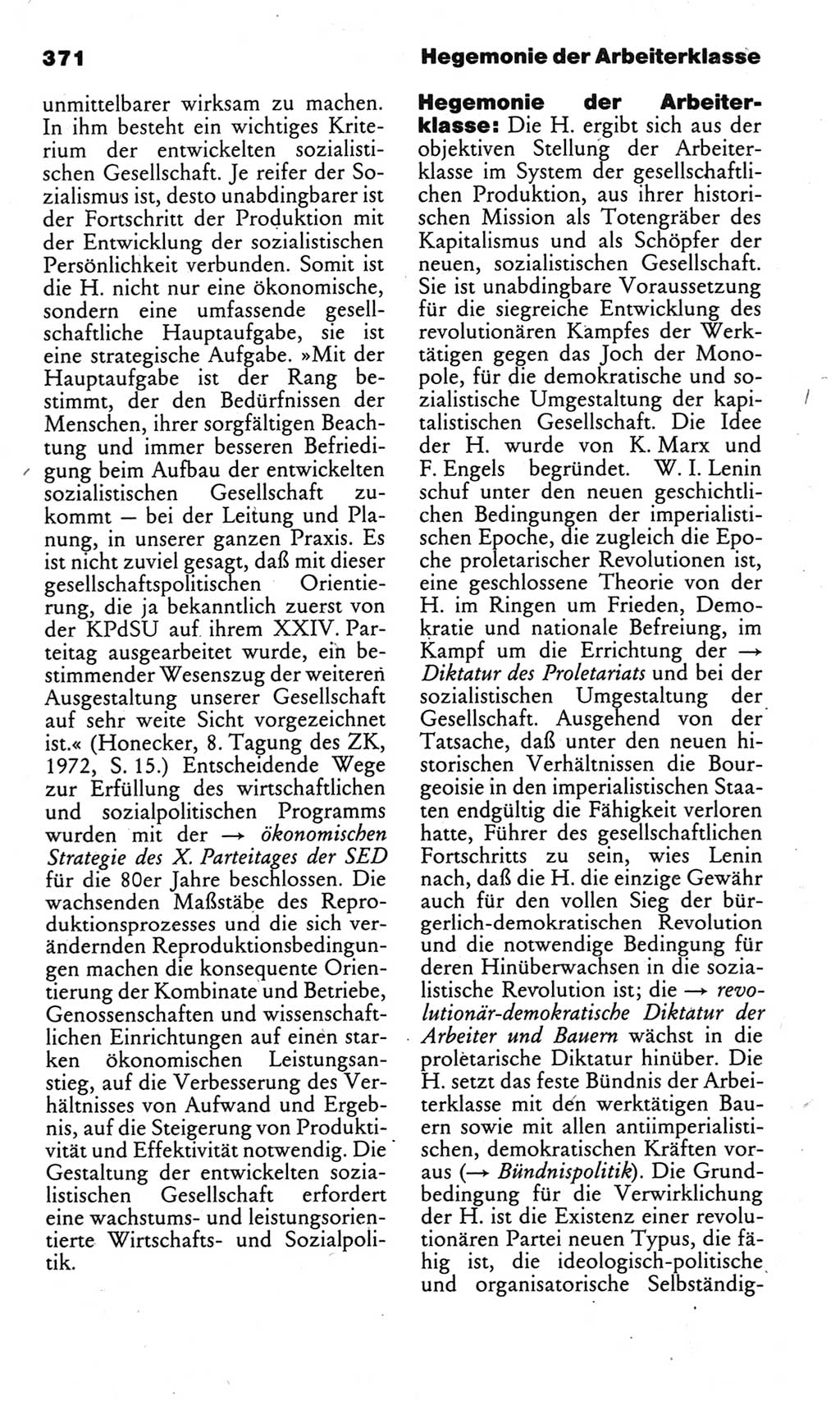 Kleines politisches Wörterbuch [Deutsche Demokratische Republik (DDR)] 1983, Seite 371 (Kl. pol. Wb. DDR 1983, S. 371)