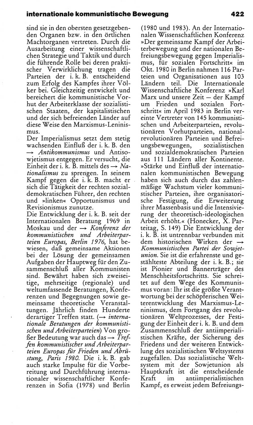 Kleines politisches Wörterbuch [Deutsche Demokratische Republik (DDR)] 1983, Seite 422 (Kl. pol. Wb. DDR 1983, S. 422)