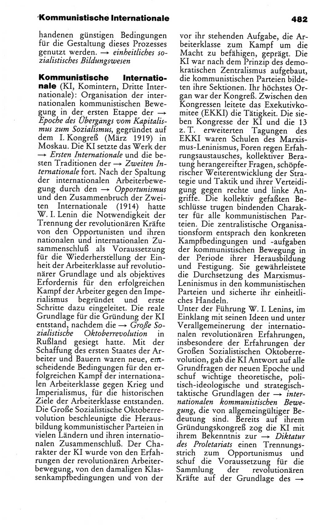 Kleines politisches Wörterbuch [Deutsche Demokratische Republik (DDR)] 1983, Seite 482 (Kl. pol. Wb. DDR 1983, S. 482)