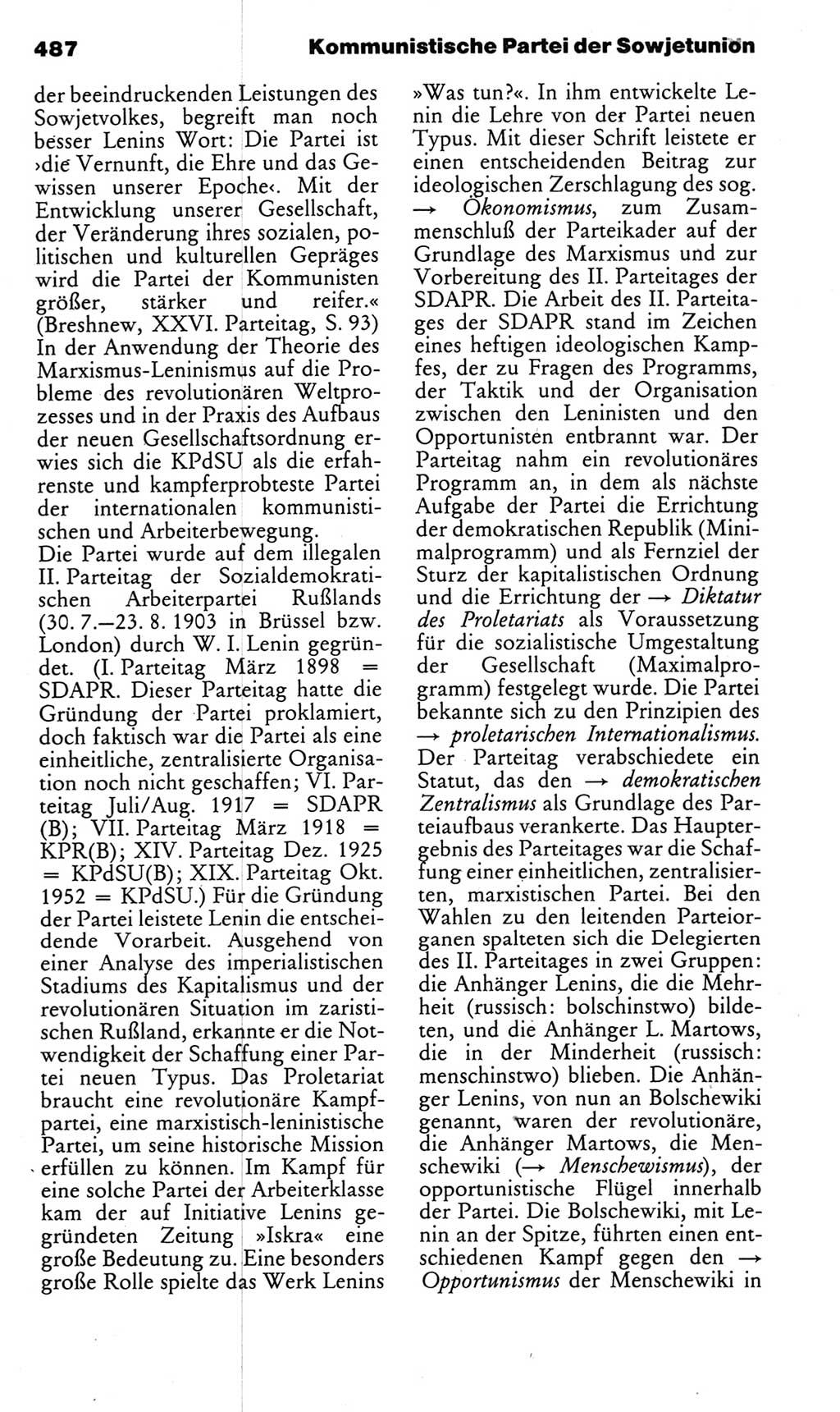 Kleines politisches Wörterbuch [Deutsche Demokratische Republik (DDR)] 1983, Seite 487 (Kl. pol. Wb. DDR 1983, S. 487)