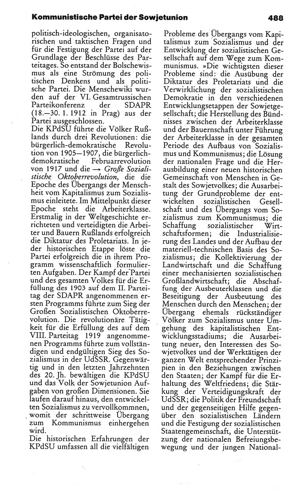 Kleines politisches Wörterbuch [Deutsche Demokratische Republik (DDR)] 1983, Seite 488 (Kl. pol. Wb. DDR 1983, S. 488)