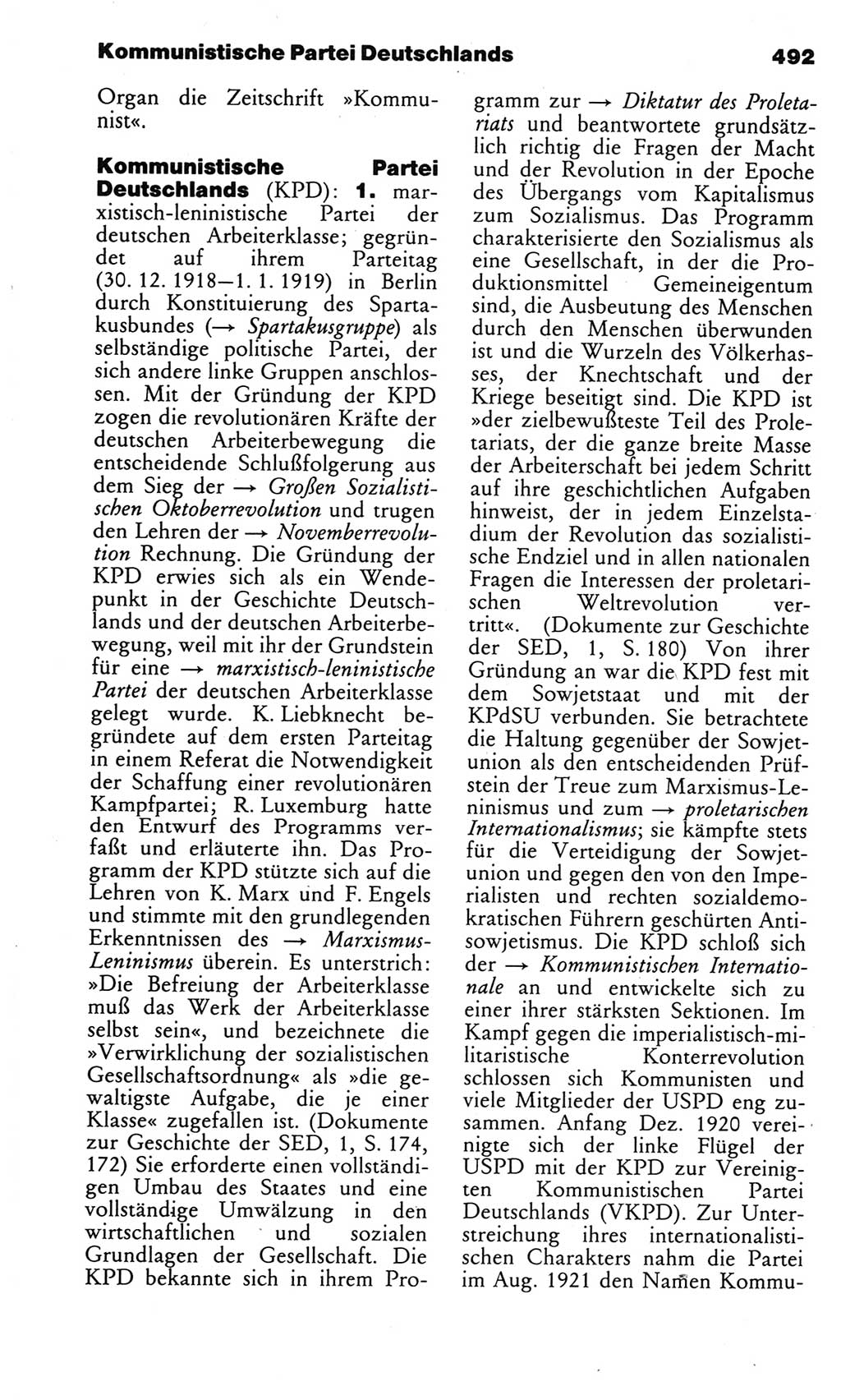Kleines politisches Wörterbuch [Deutsche Demokratische Republik (DDR)] 1983, Seite 492 (Kl. pol. Wb. DDR 1983, S. 492)