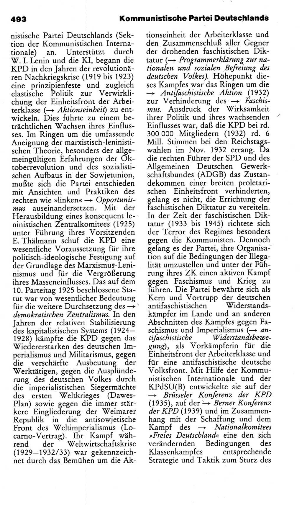 Kleines politisches Wörterbuch [Deutsche Demokratische Republik (DDR)] 1983, Seite 493 (Kl. pol. Wb. DDR 1983, S. 493)