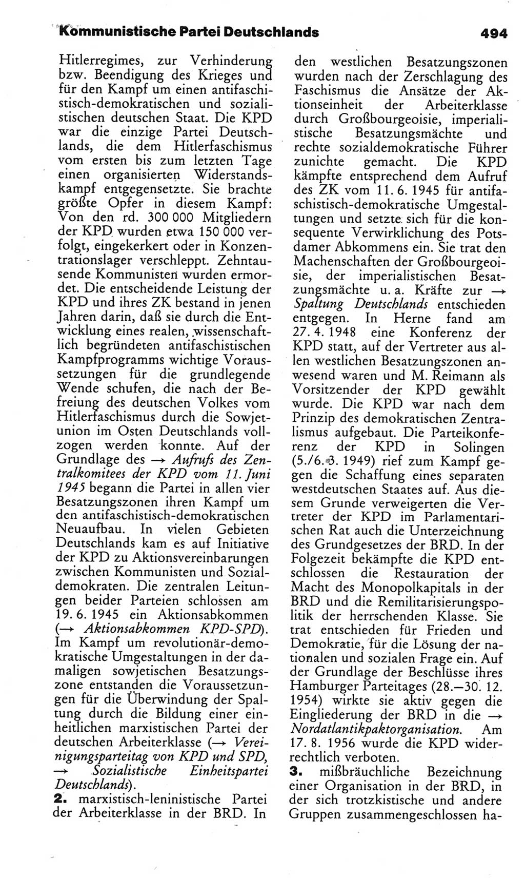 Kleines politisches Wörterbuch [Deutsche Demokratische Republik (DDR)] 1983, Seite 494 (Kl. pol. Wb. DDR 1983, S. 494)