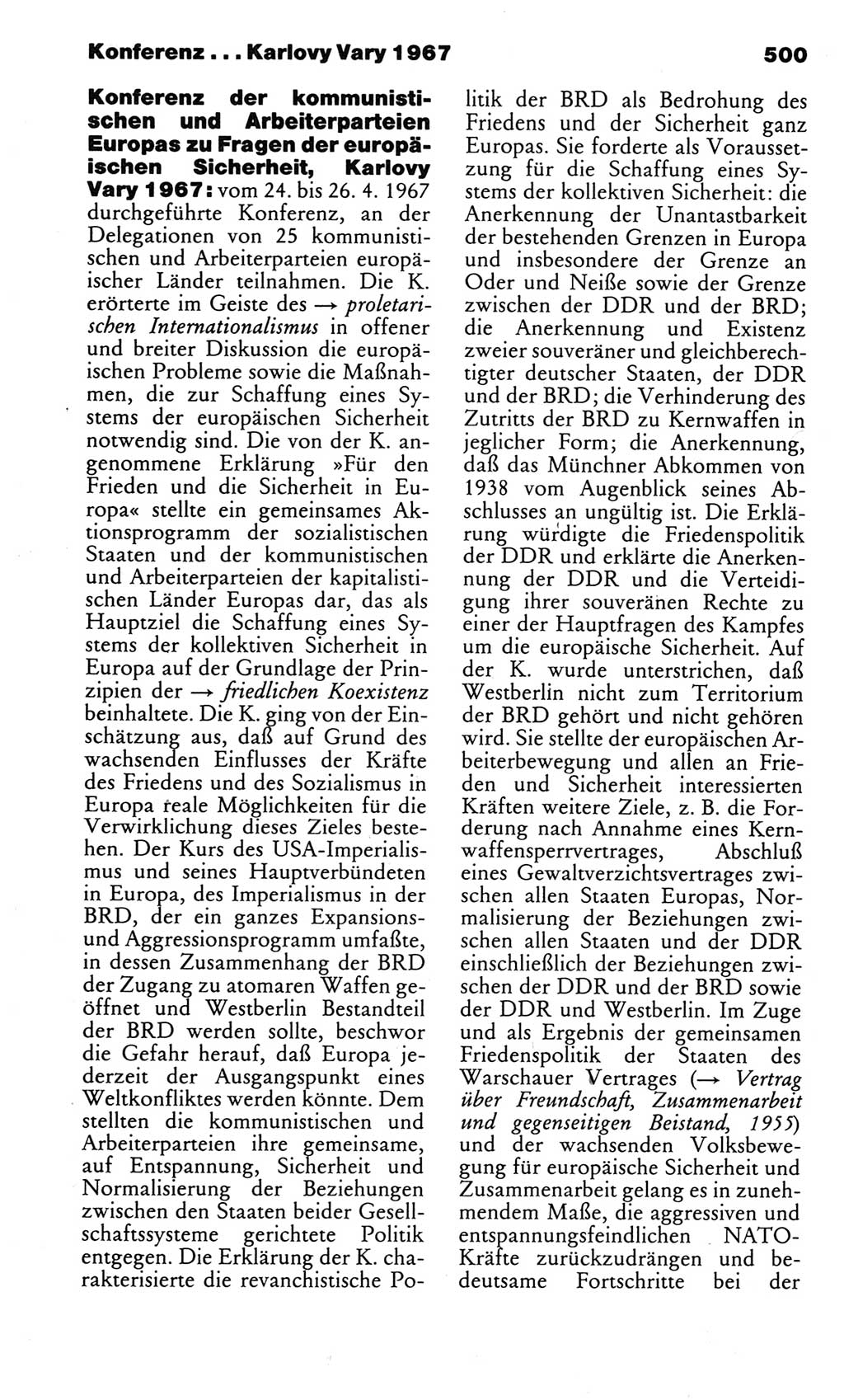 Kleines politisches Wörterbuch [Deutsche Demokratische Republik (DDR)] 1983, Seite 500 (Kl. pol. Wb. DDR 1983, S. 500)