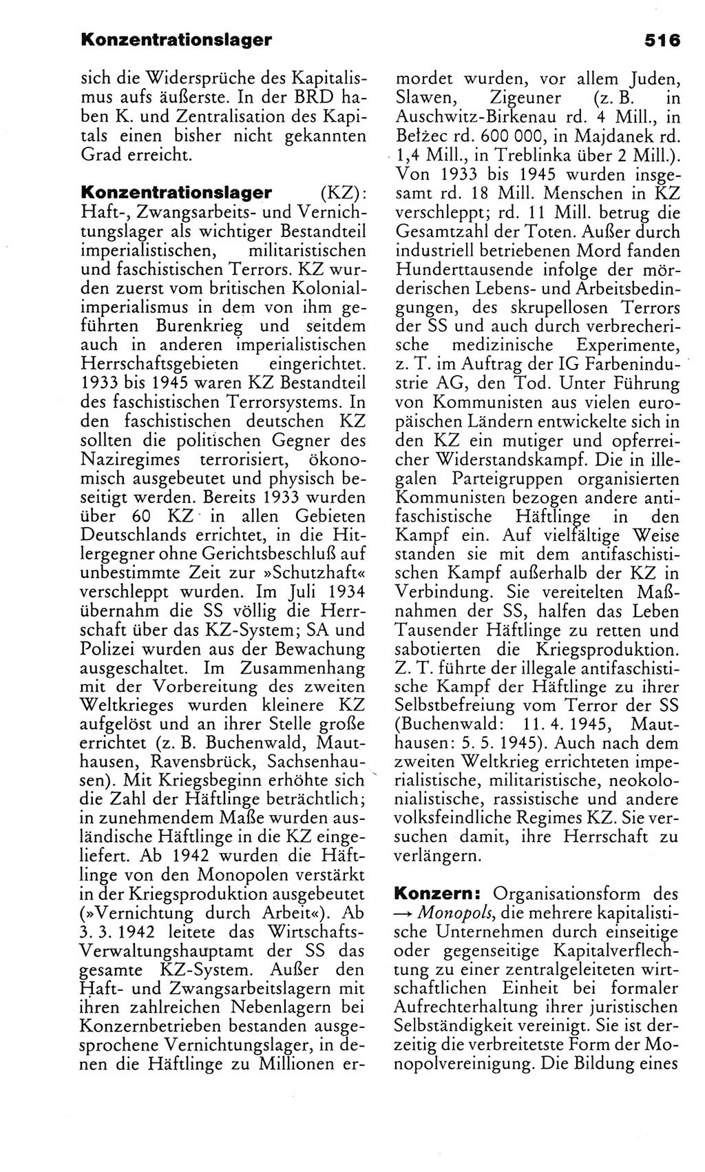 Kleines politisches Wörterbuch [Deutsche Demokratische Republik (DDR)] 1983, Seite 516 (Kl. pol. Wb. DDR 1983, S. 516)