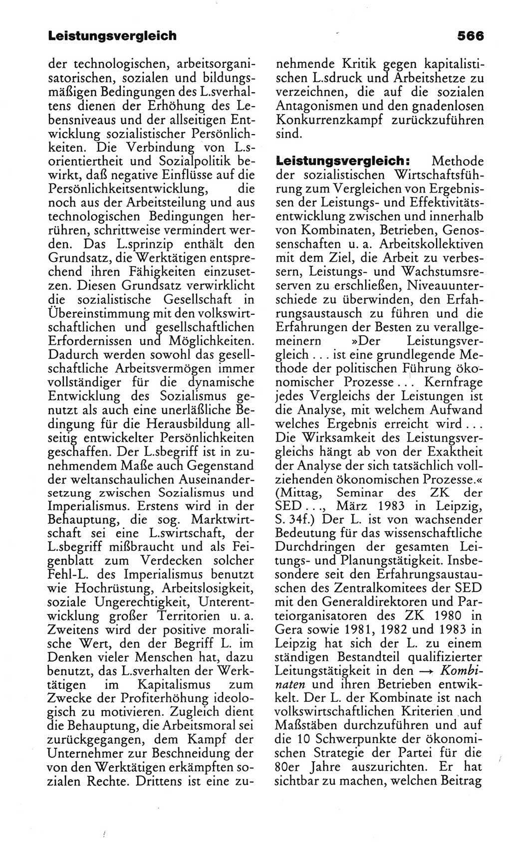 Kleines politisches Wörterbuch [Deutsche Demokratische Republik (DDR)] 1983, Seite 566 (Kl. pol. Wb. DDR 1983, S. 566)